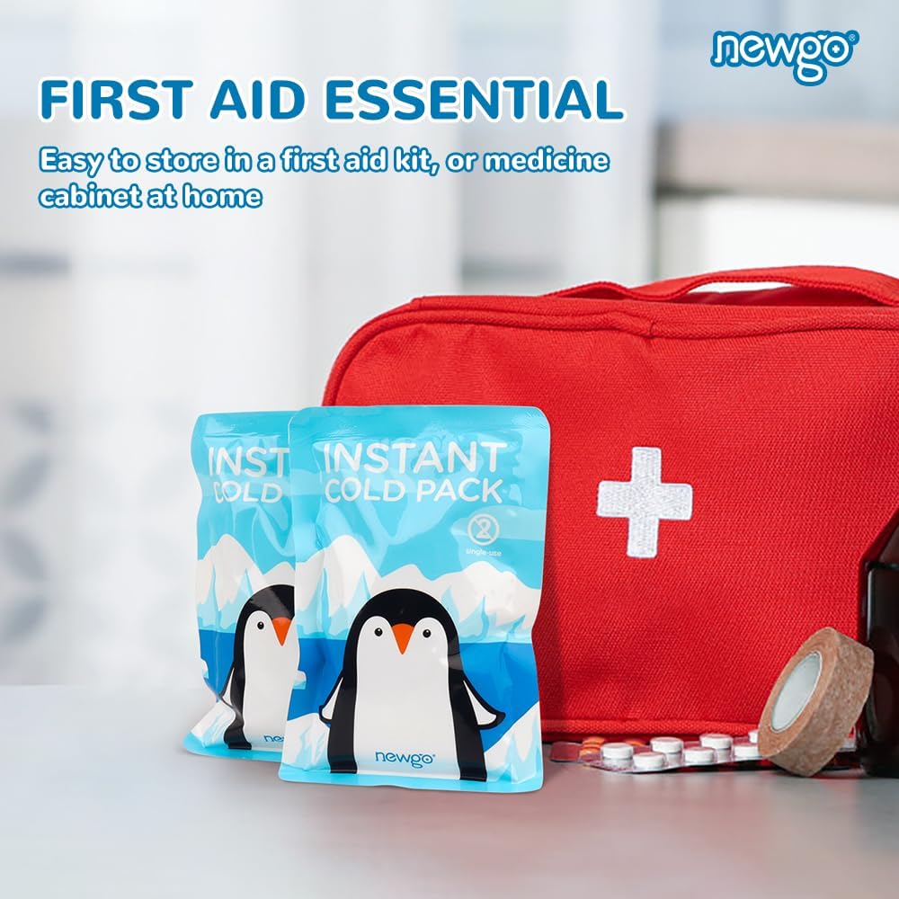 Thumbnail 6 de NEWGO Einweg Sofort-Kälte-Kompresse mit Elastischem Band (12 Stück) – 10 × 15 cm