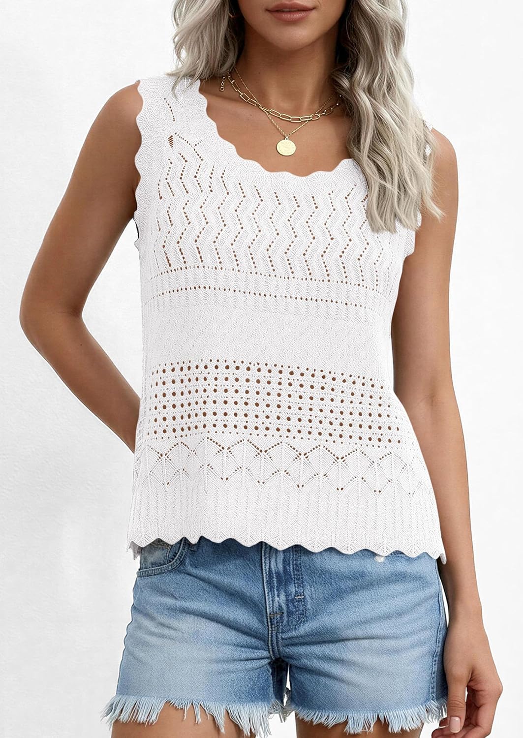 Thumbnail 6 de PRETTYGARDEN Crochet Tank Top S-M-L XL 2XL
