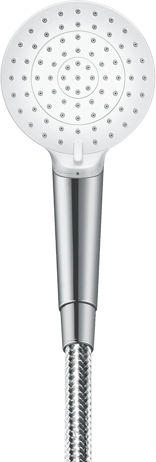 Thumbnail 2 de Hangrohe Crometta - Set de douche (65 cm) avec douchette, flexible 160 cm et porte-savon — Blanc/Chromé