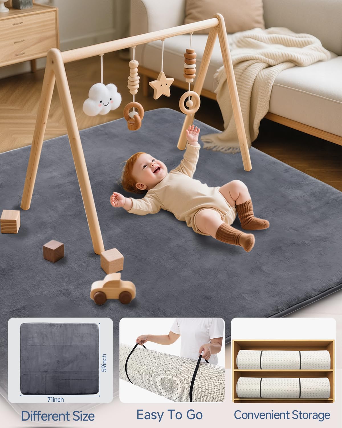 Thumbnail 6 de Thick Baby Play Mat 1.2-inch foam