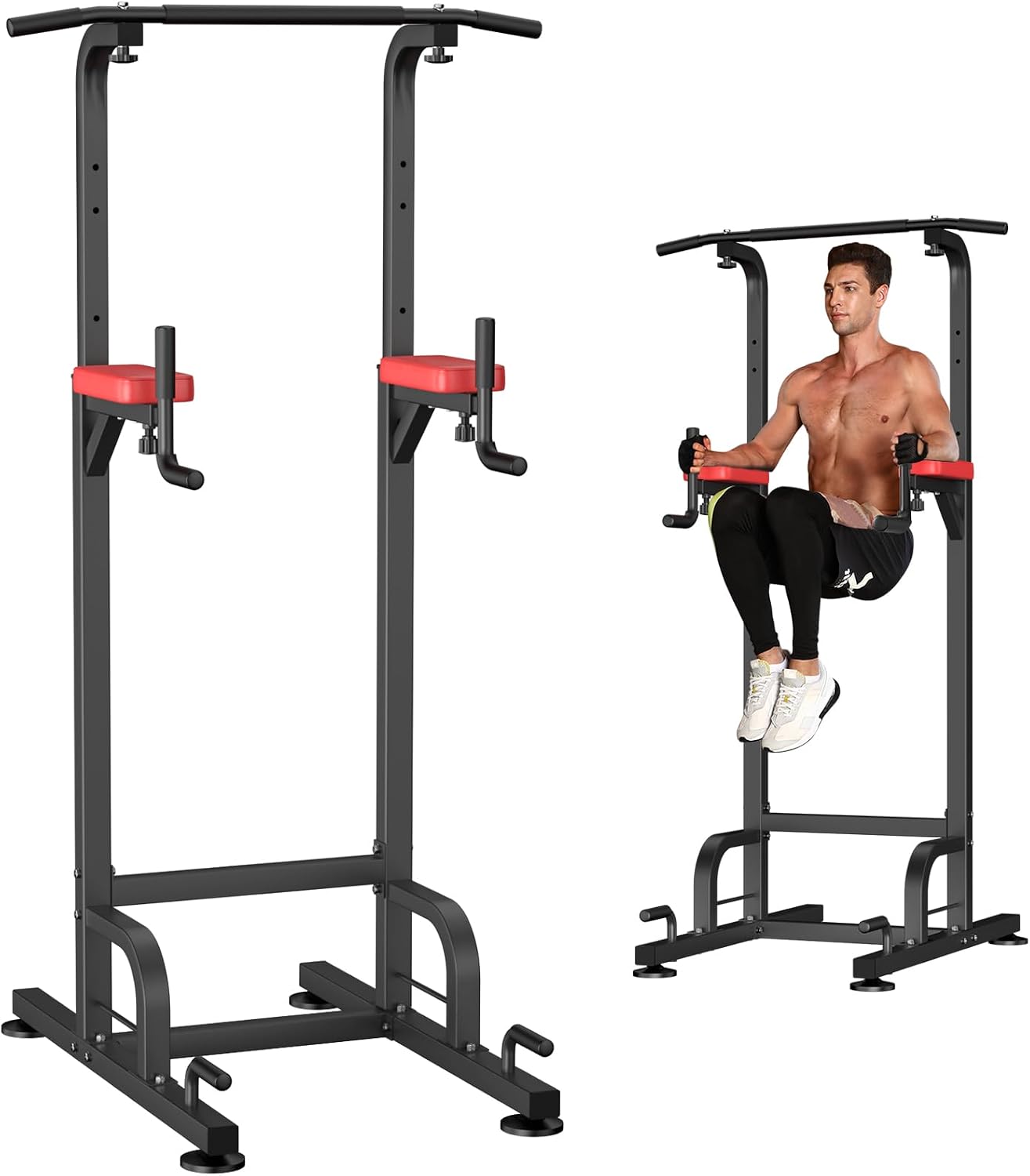 Detalle de RELIFE REBUILD YOUR LIFE Power Tower Pull-Up and Dip Station, 9 Height Settings