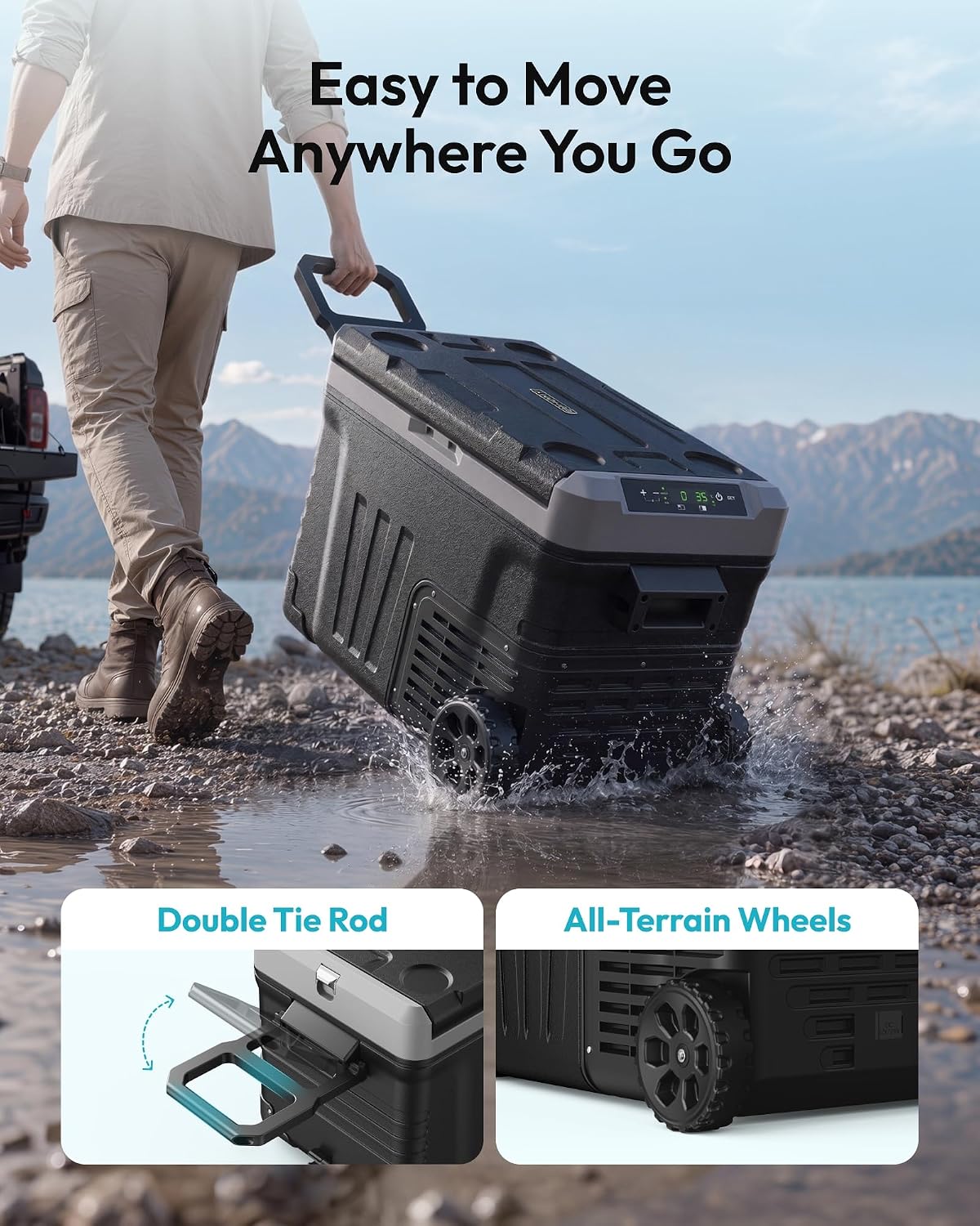 Thumbnail 6 de EUHOMY CFB-35 35QT Dual-Zone Portable Refrigerator and Freezer