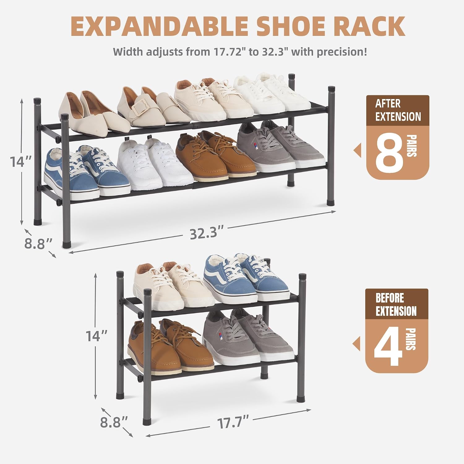 Thumbnail 2 de Storage Maniac 8-Pair Shoe Rack 🚪