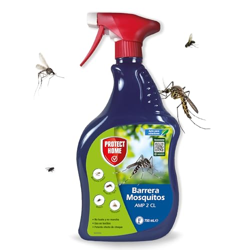 PROTECT HOME: Insecticida Barrera de Protección Total (750 ml) para Mosquitos y Moscas en Exterior, Interior y Textiles