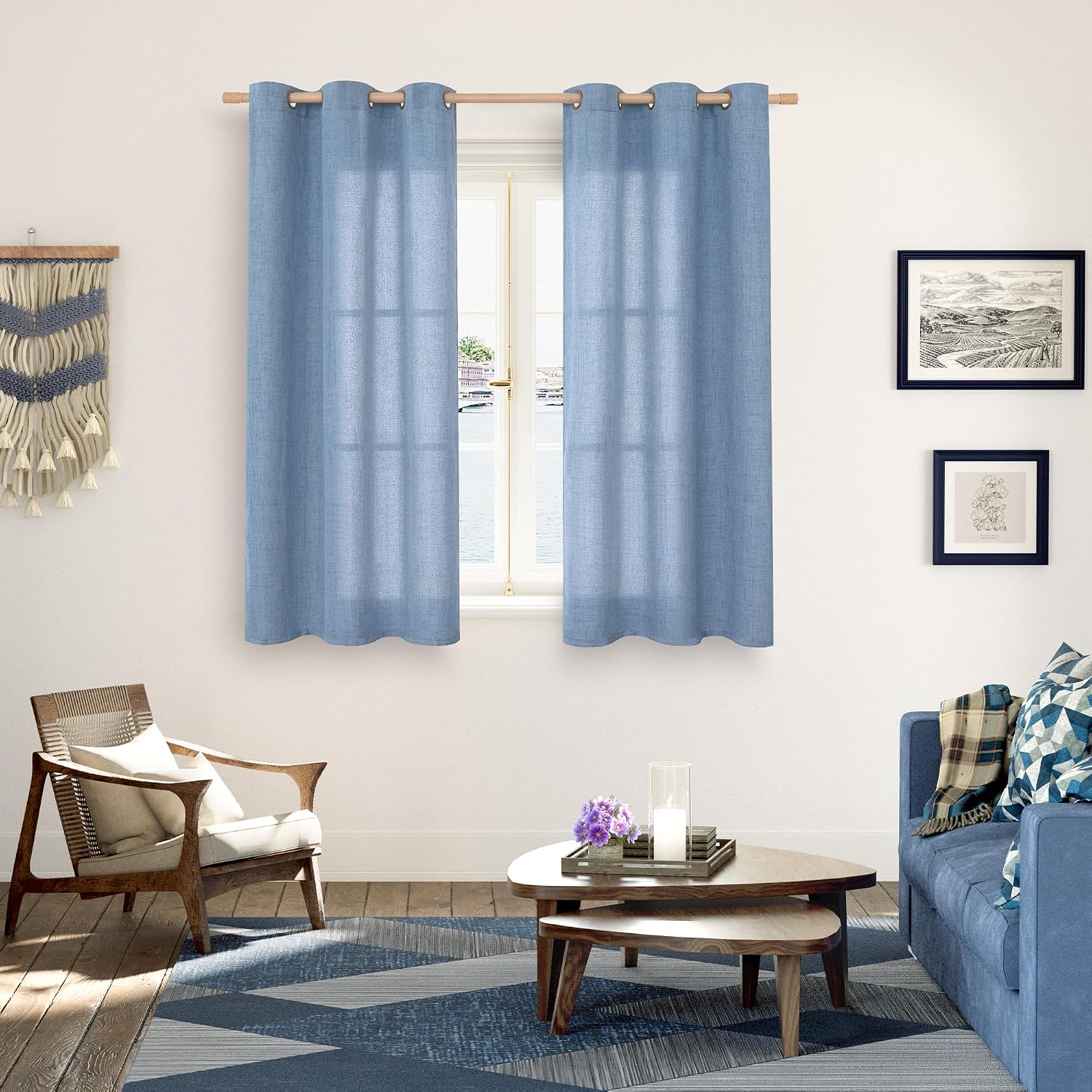 Detalle 2 de YoungsTex Light-Filtering Curtains, 42 x 54 Inches
