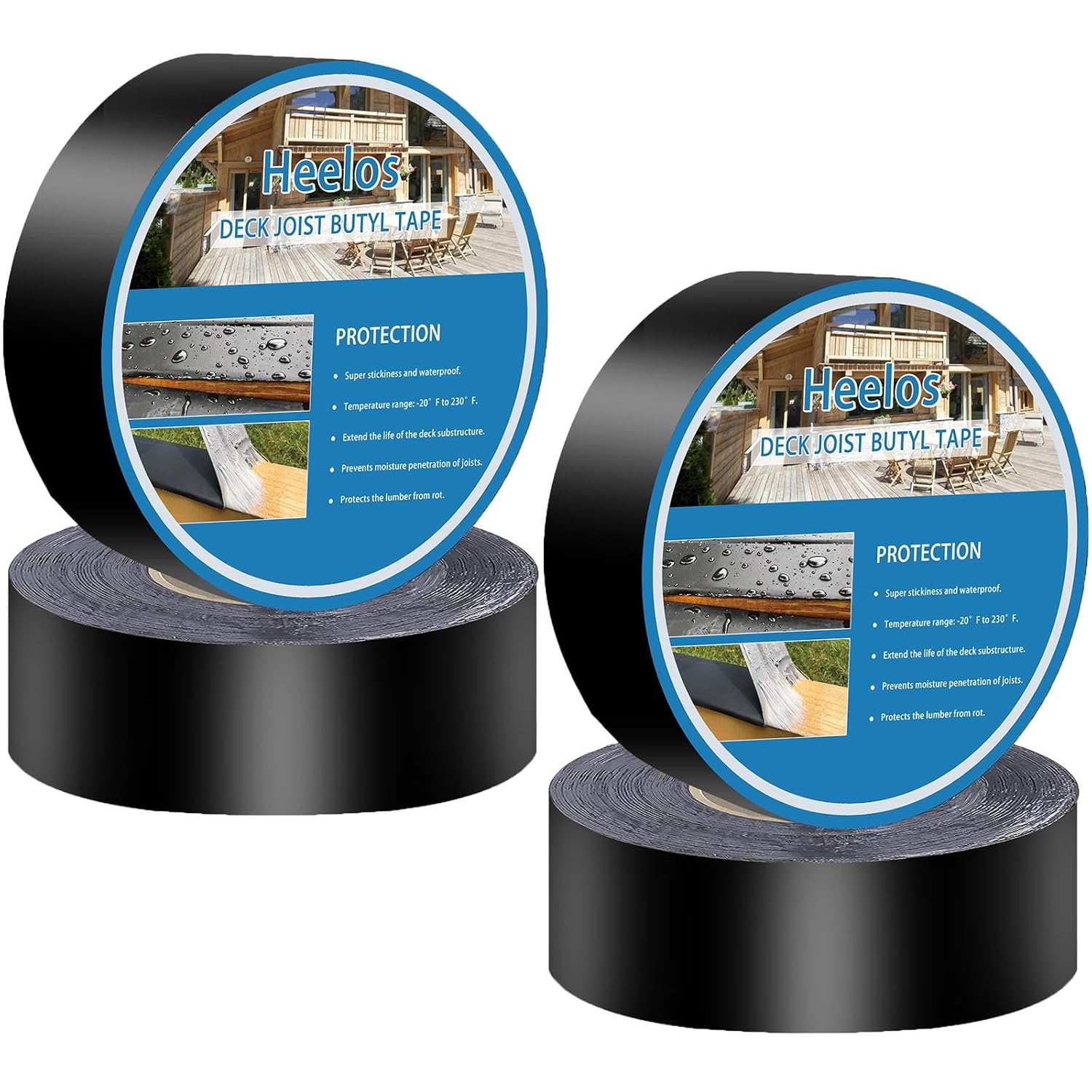 Thumbnail 6 de Heelos Joist Tape for Decking 2''×50', 16 Pack: Weather-Resistant Butyl Tape for Wood Decks