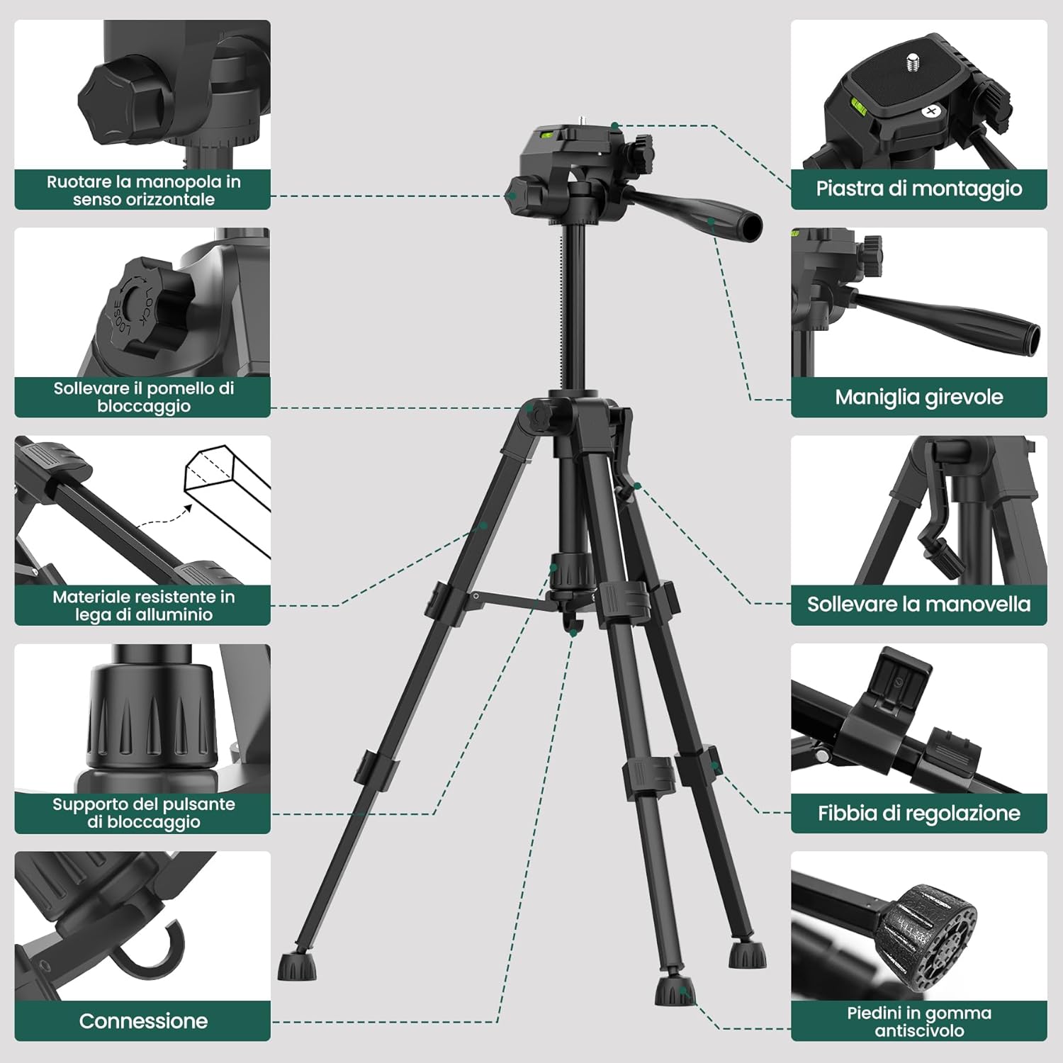 Thumbnail 1 de HYCHIKA Treppiede per Livella Laser 30-65 cm