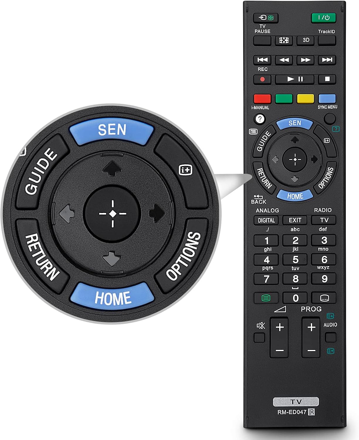 Detalle de Universalfernbedienung für Sony Bravia TVs – RM-ED047 RM-YD103 RM-ED050 RM-ED052 RM-ED053 RM-ED060 RM-ED061