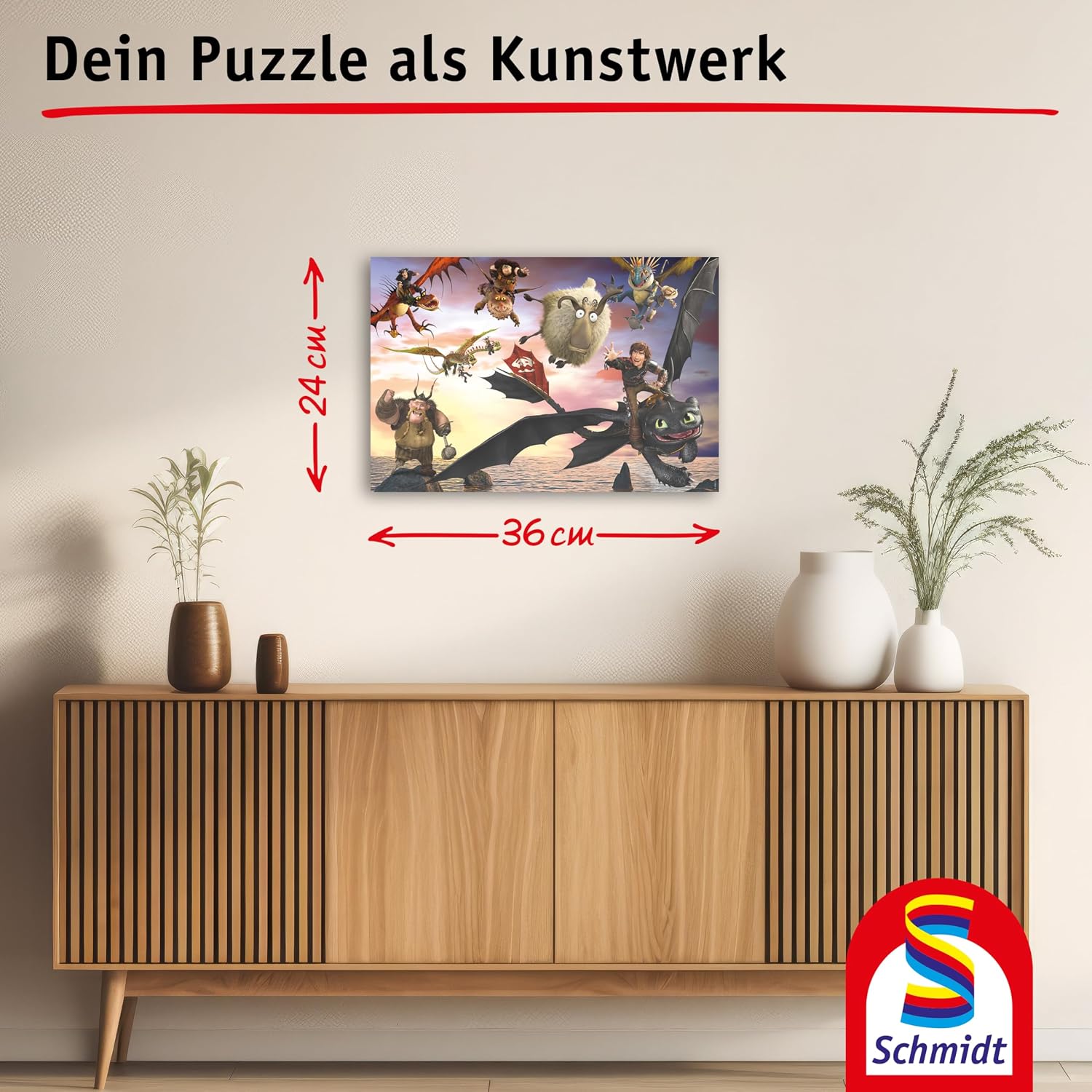 Detalle 1 de Schmidt 56547 Dragons Kinderpuzzle 100 Teile