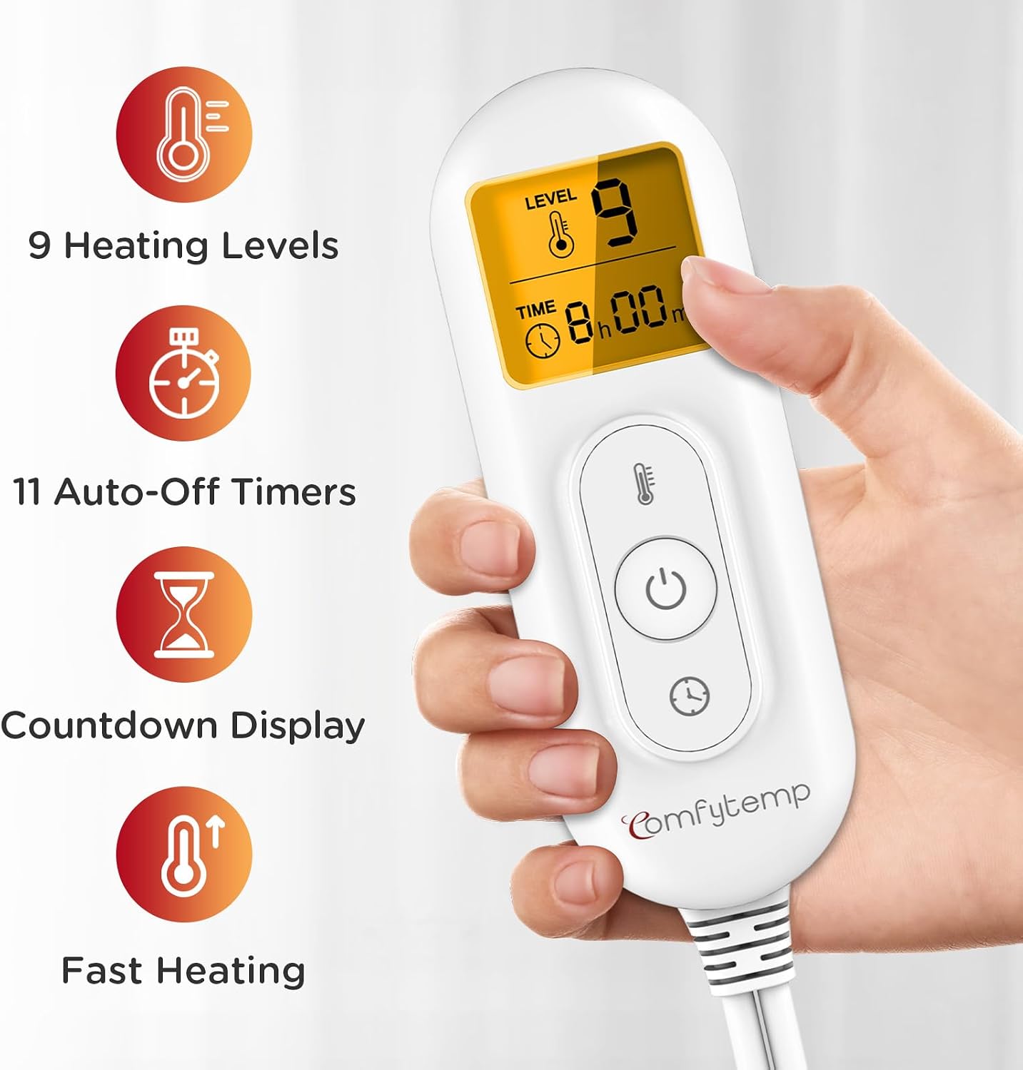 Thumbnail 4 de Comfytemp XL Electric Heat Pad 9 settings