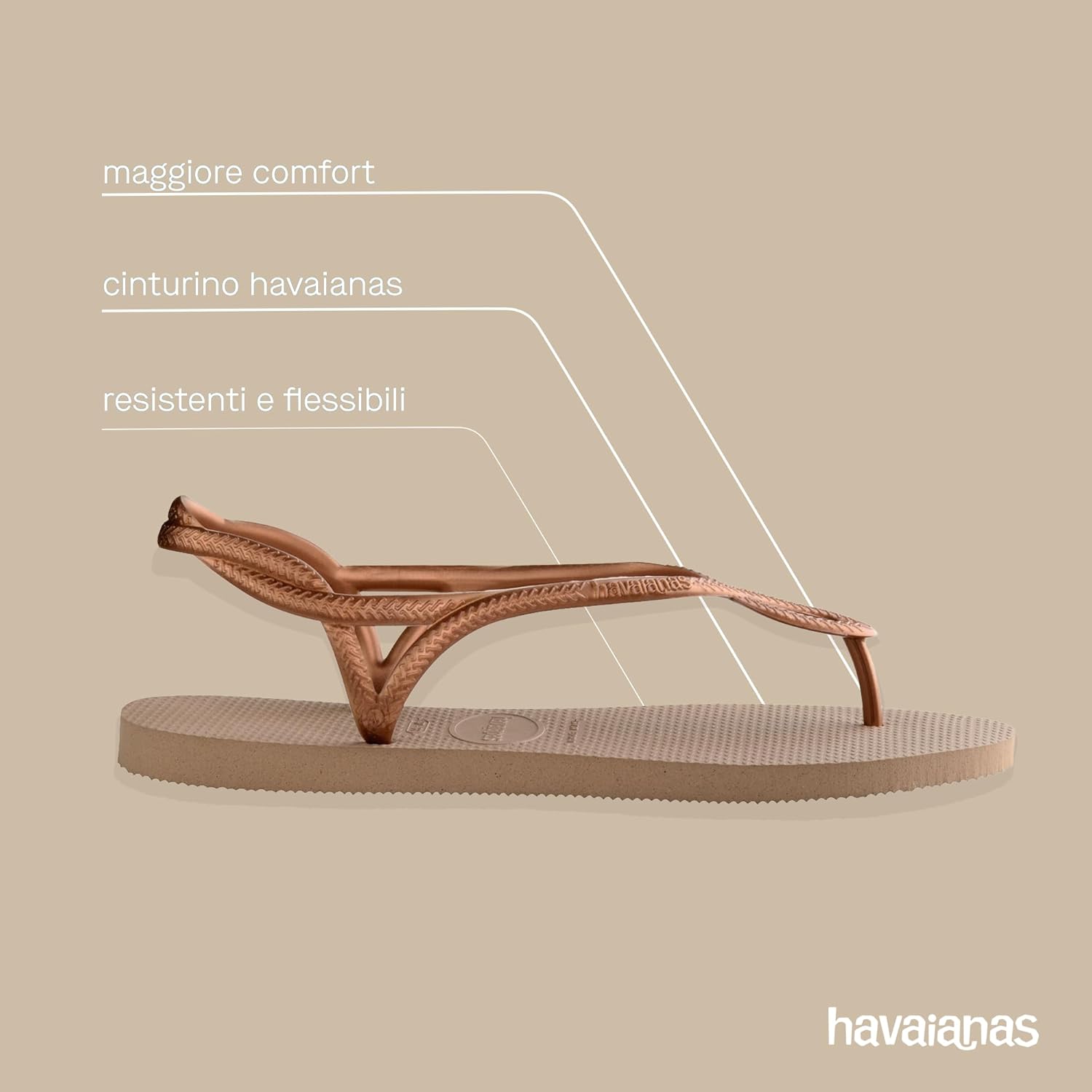 Thumbnail 6 de Havaianas Luna sandali da donna comodi con chiusura alla caviglia, cinturini intrecciati e suola antiscivolo