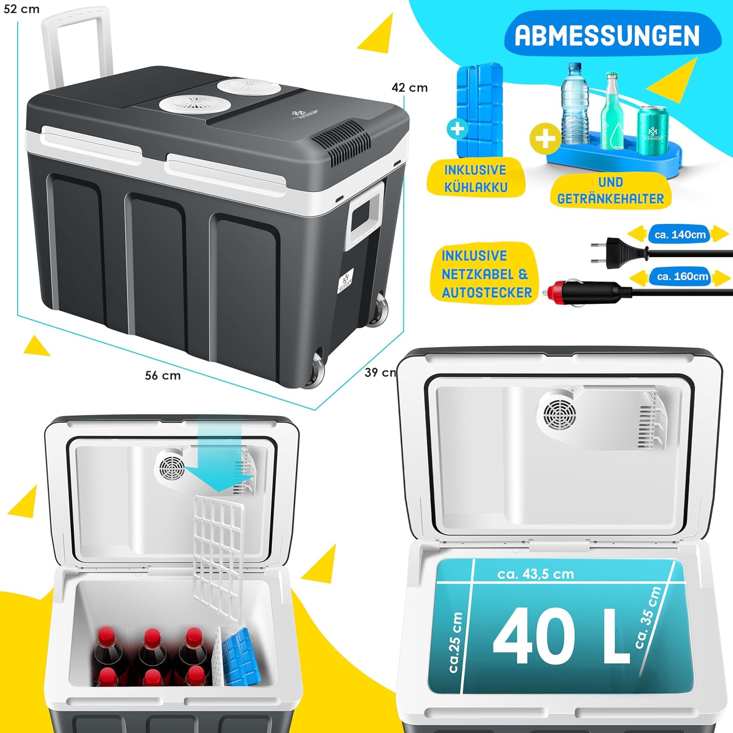 Thumbnail 6 de KESSER Kühlbox 40L mit Rollen