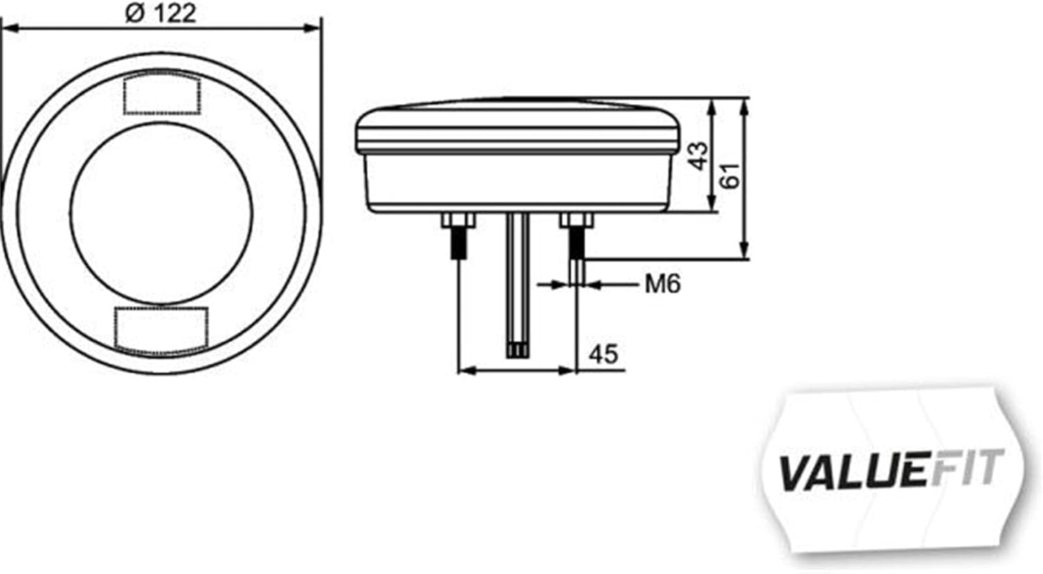 Thumbnail 2 de HELLA VALUEFIT 2SD 357 027-001 Heckleuchte – LED, 12/24 V, links/rechts, offen Kabelenden