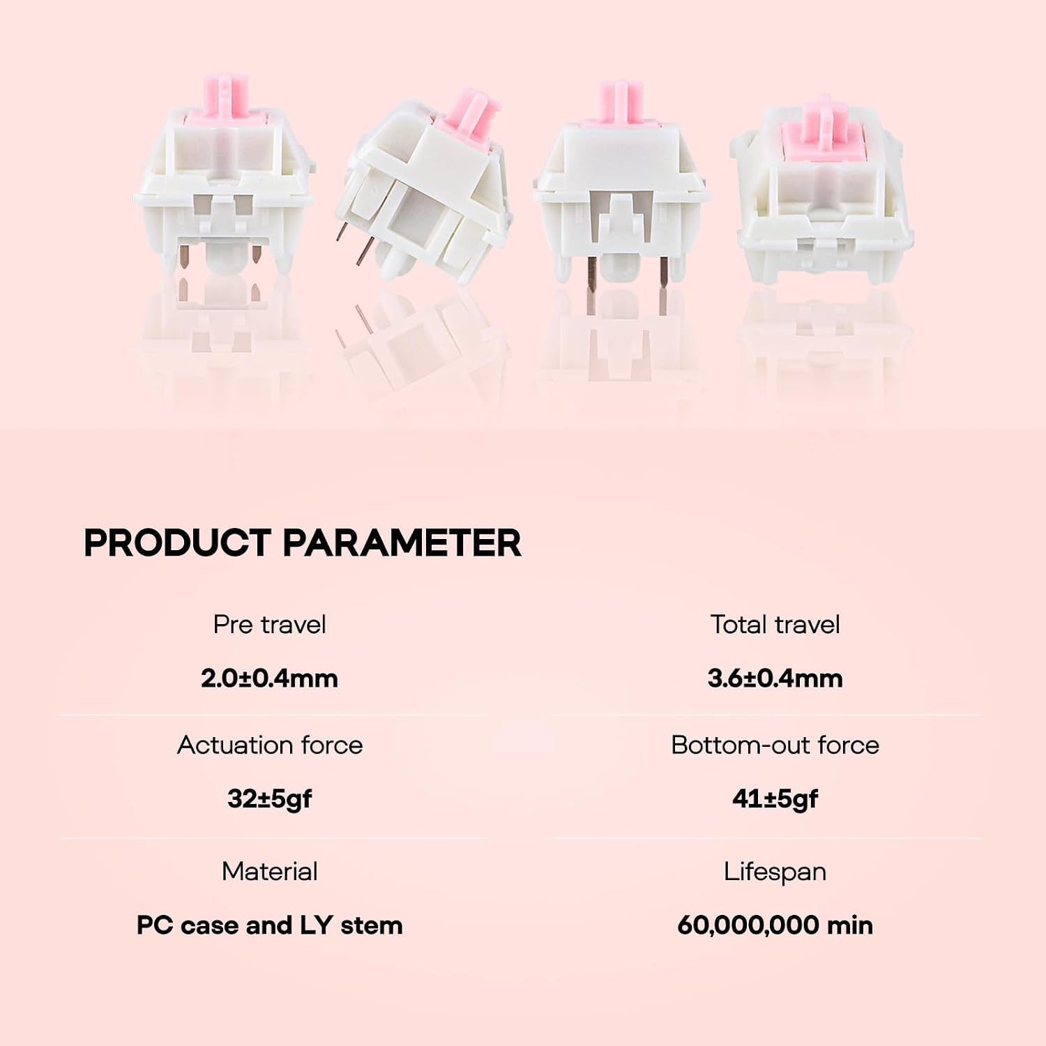 Detalle de EPOMAKER Roseveil silent switch 30 pack