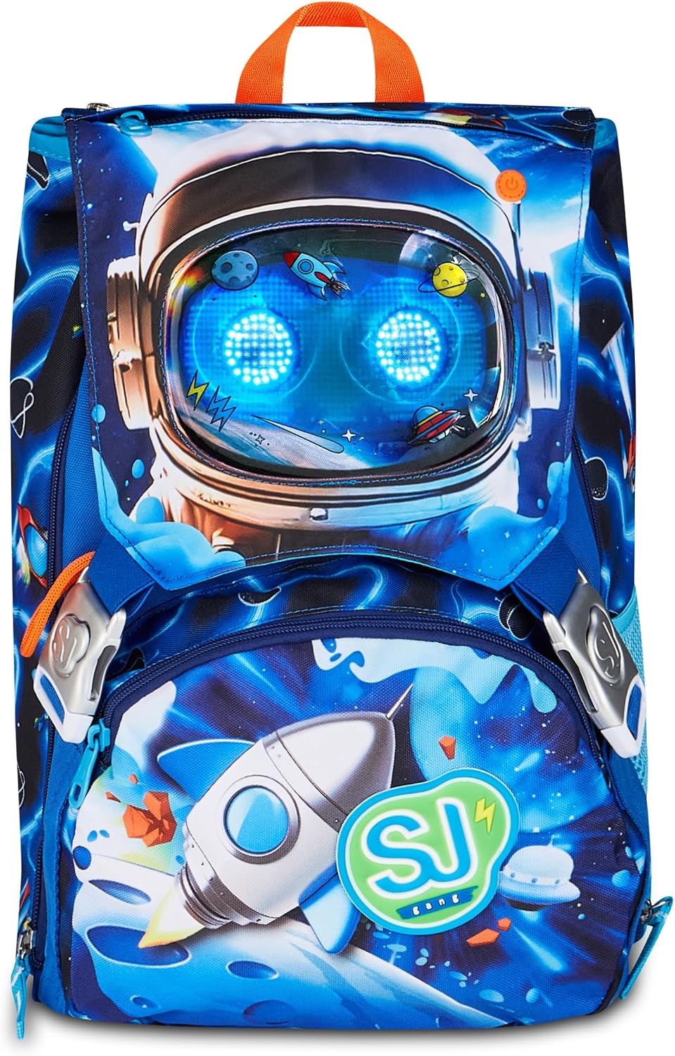 Thumbnail 1 de SJ GANG STYLE JAM GANG Zaino Scuola Estensibile Big SPACE LED BOY, Blu 24 L con Zip laterali e dispositivo luminoso