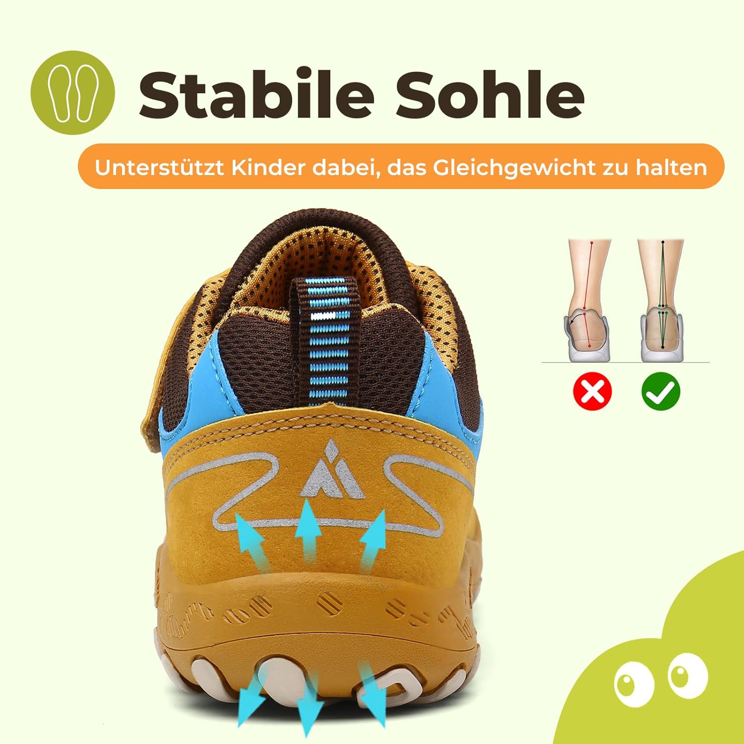 Thumbnail 4 de Mishansha Unisex Kinder-Turnschuhe/Trekkingschuhe (Outdoor), gelb – Größen 24–38