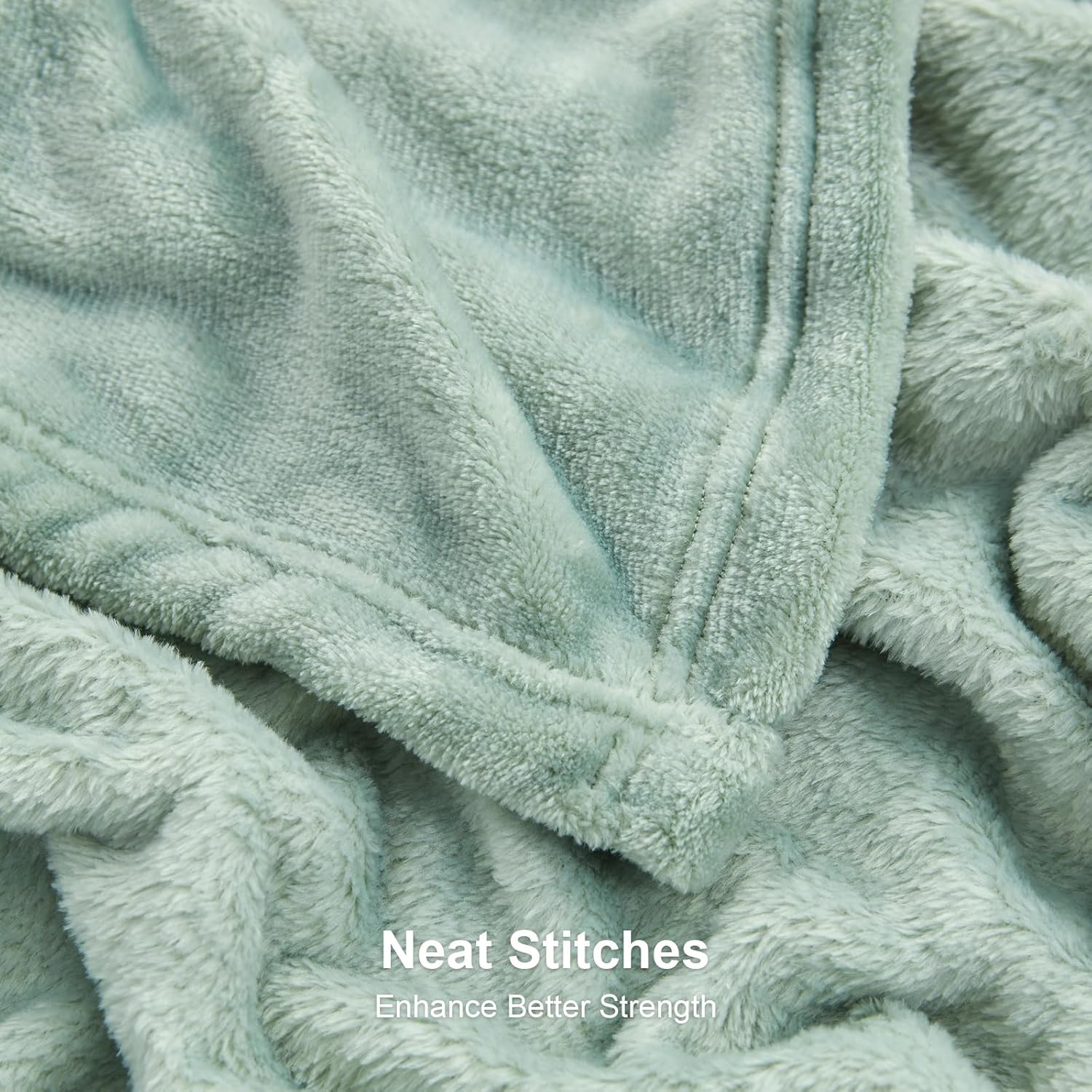 Thumbnail 1 de EHEYCIGA Fleece Blanket Extra Large Sage Green 270x230cm