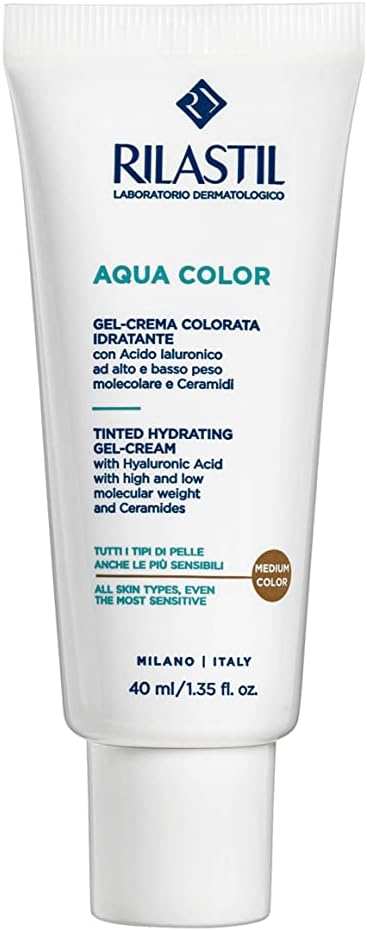 Detalle de Rilastil Aqua Gel Crema Colorata Idratante 40 ml – Medium