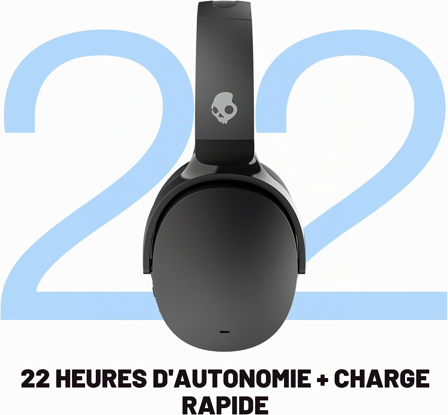 Detalle de Skullcandy Hesh ANC: Casque supra-auriculaire sans fil avec réduction de bruit, 22 h, Bluetooth