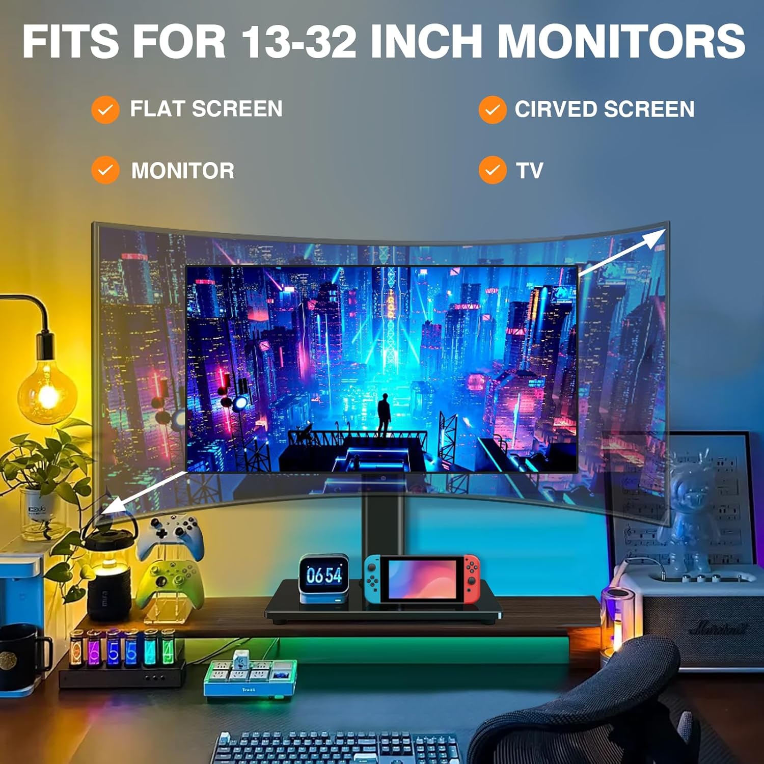 Thumbnail 3 de 5Rcom VESA Monitor Stand (free-standing desk stand) for 13–32 inch screens up to 10kg