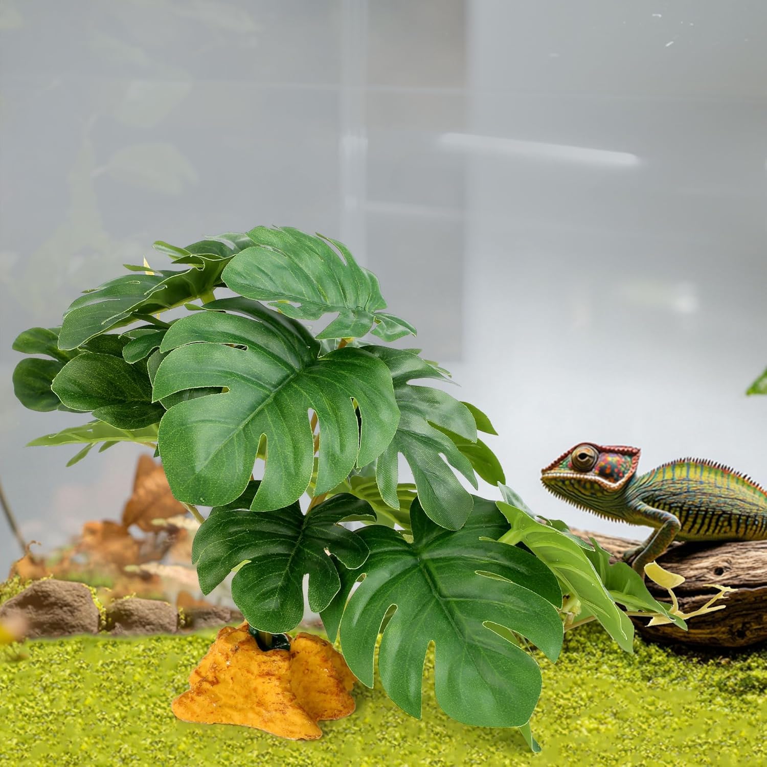 Thumbnail 6 de Filhome Reptile Plants for Terrarium: Realistic Artificial Plant with Weighted Base