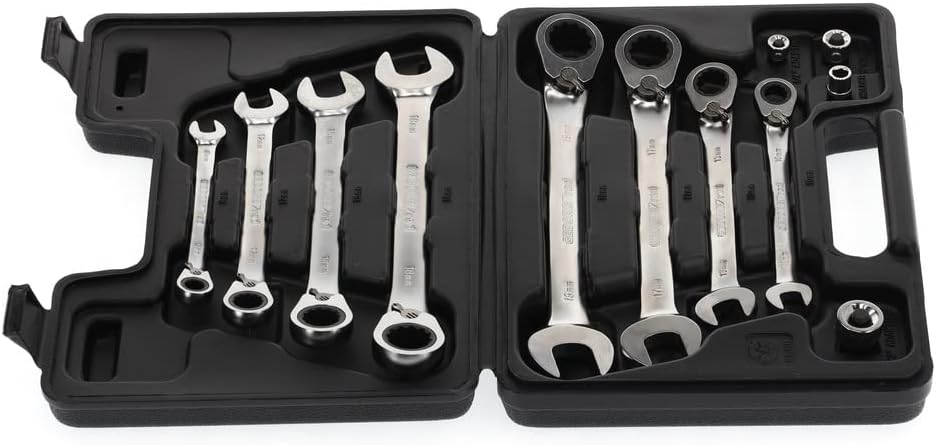 Detalle 2 de Gedore Red R07203012 – klucze płasko-oczkowe z grzechotką 8–19 mm