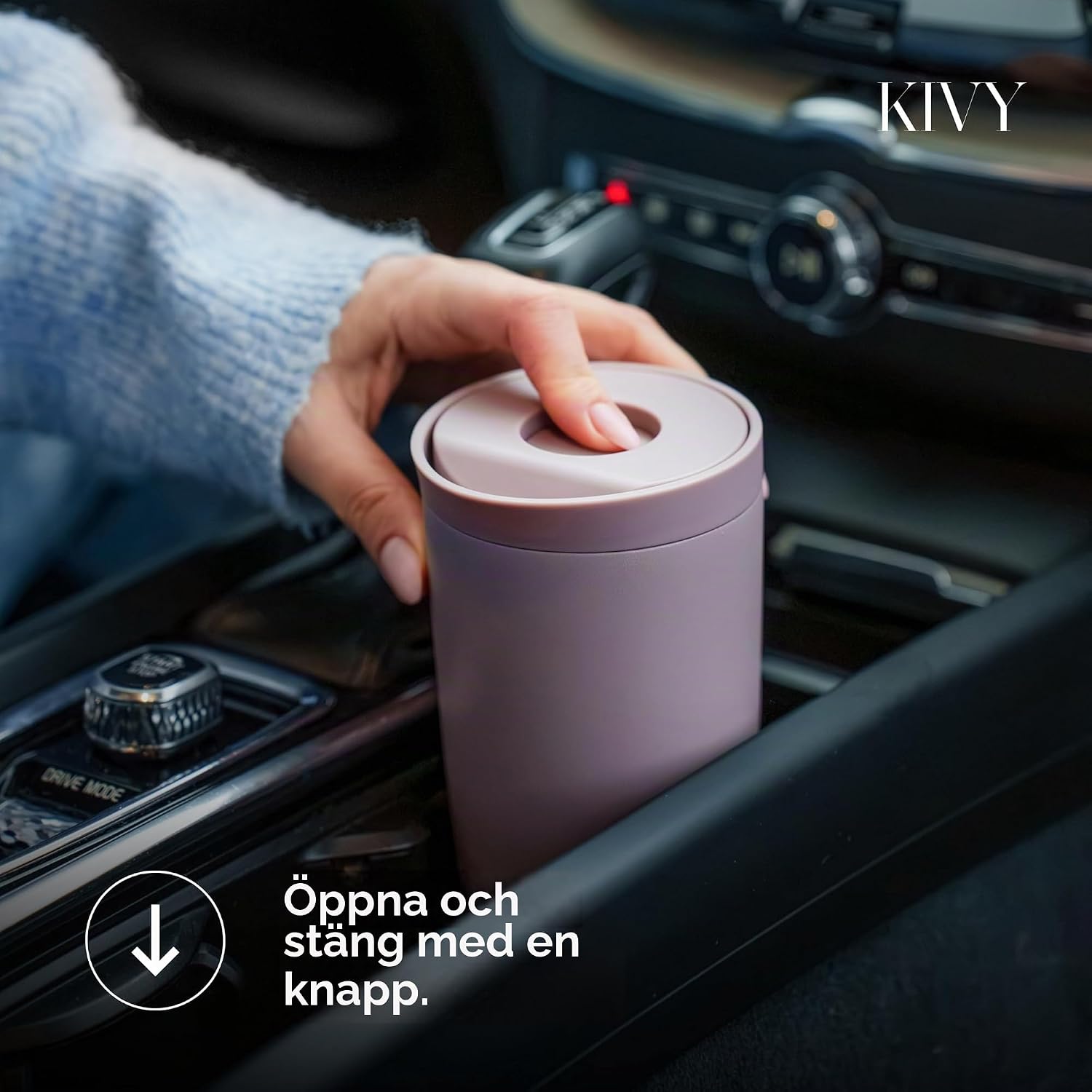 Detalle 1 de KIVY isolerad kaffekopp i rostfritt stål, mörkröd, 12 oz