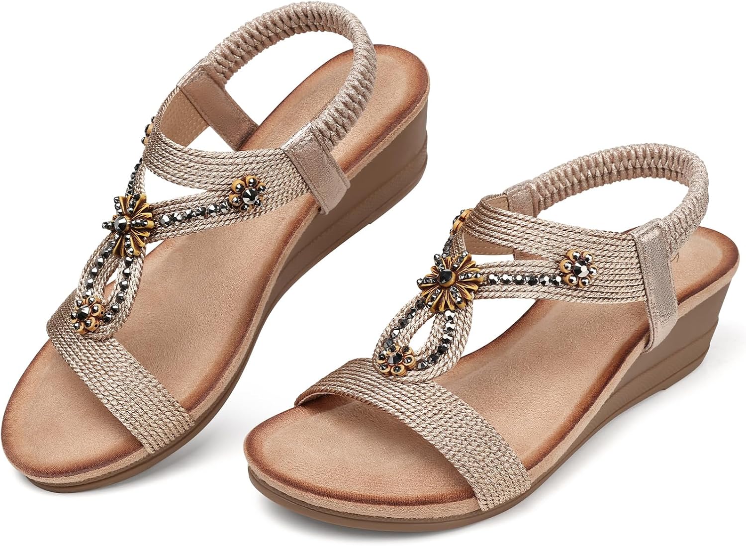 Thumbnail 4 de SHIBEVER Flower Wedge Sandals