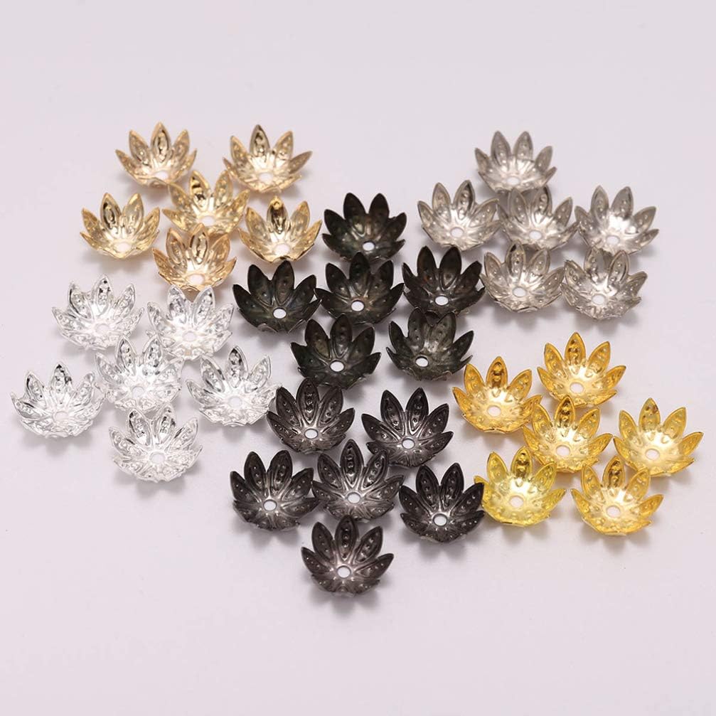 Thumbnail 2 de Milisten 500 Stücke Perlenkappen Lotus Form – Hohl Spacer Endkappen für DIY Schmuck