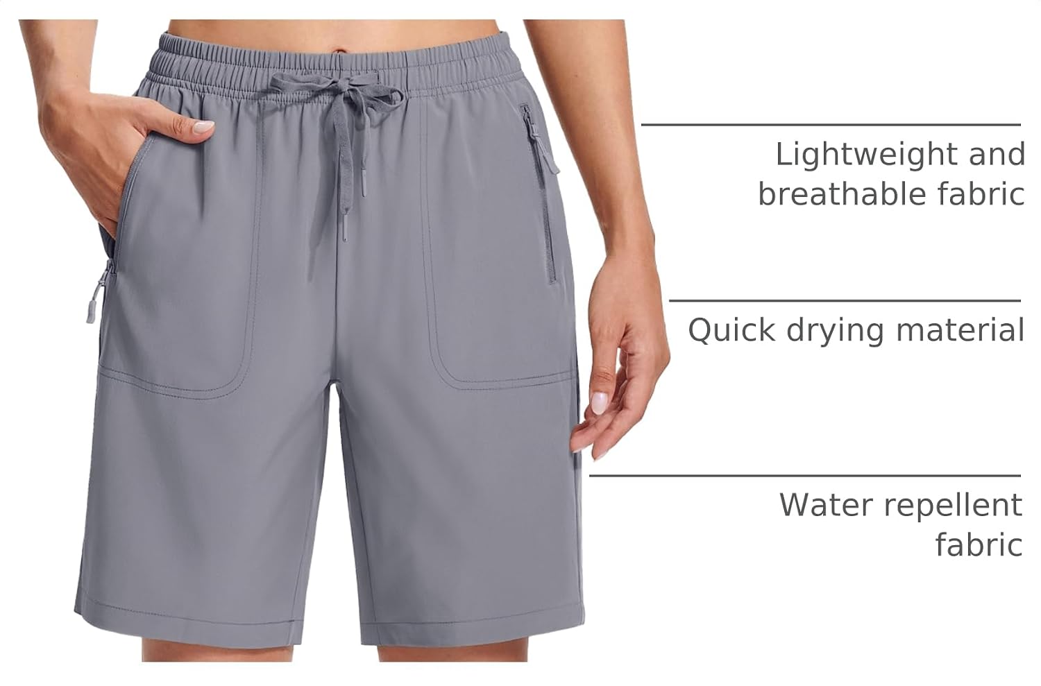 Detalle de MAGCOMSEN Women's Hiking Shorts 8-inch