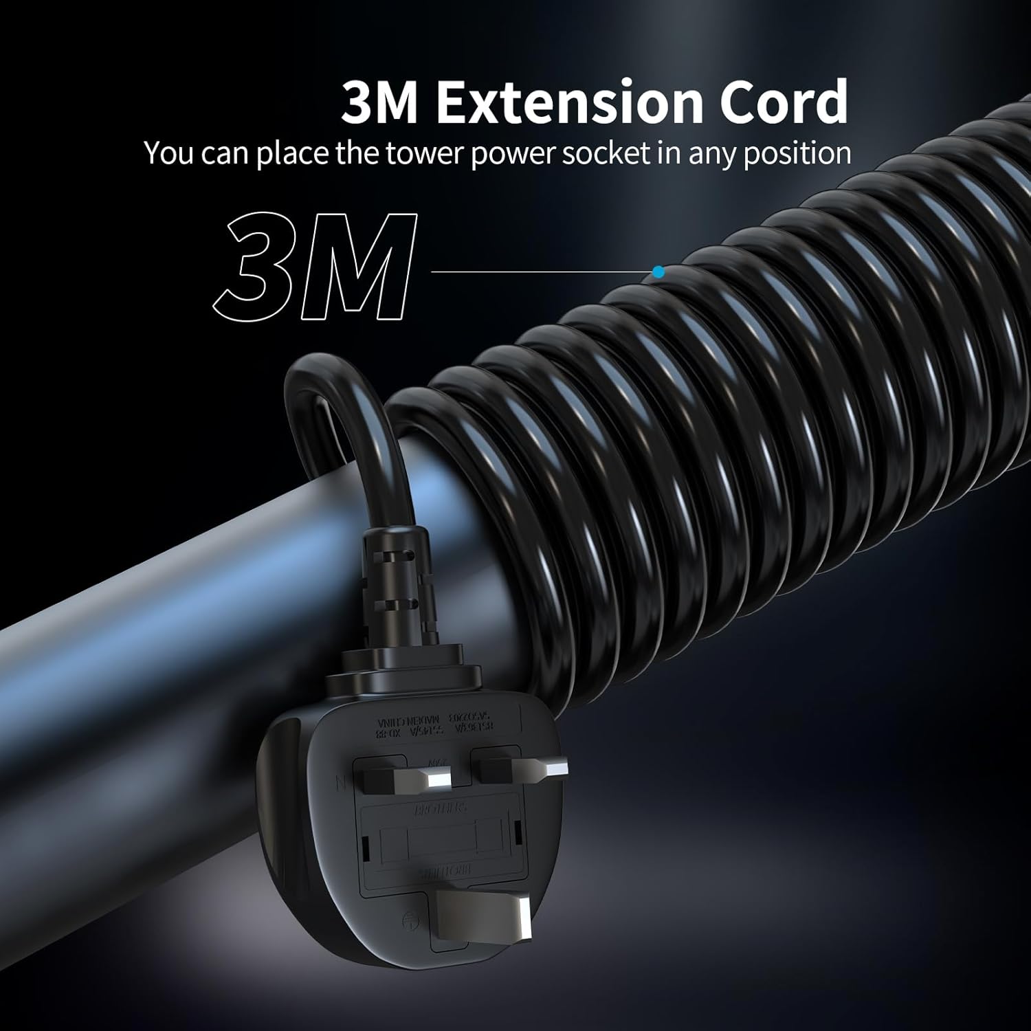 Thumbnail 5 de Tower Extension Lead 3M with USB 65W