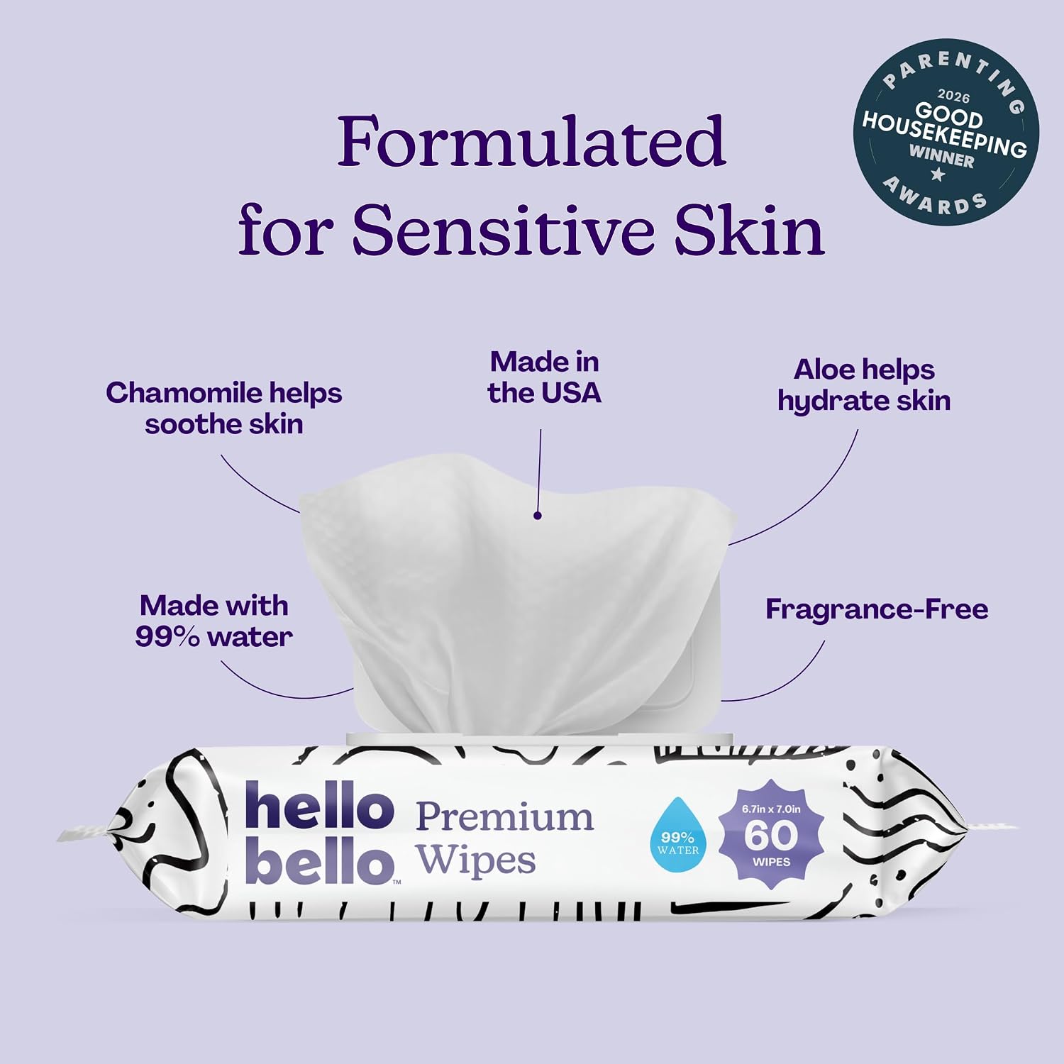 Thumbnail 1 de Hello Bello Baby Wipes 540 Count