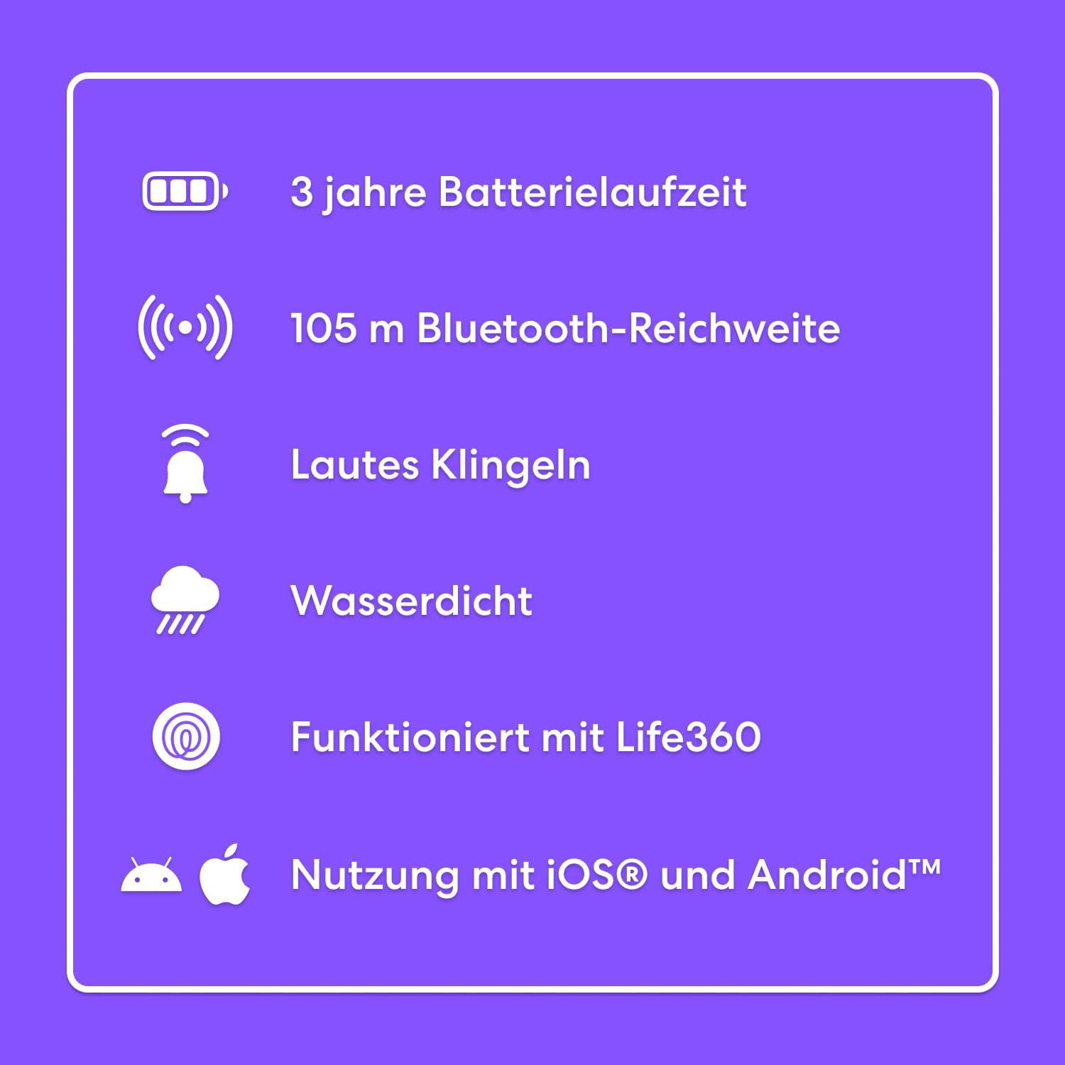 Thumbnail 6 de Life360 Tile Starter Pack – Bluetooth-Tracker im 2er-Pack (Schwarz) für Schlüssel, Geldbörse & Co.