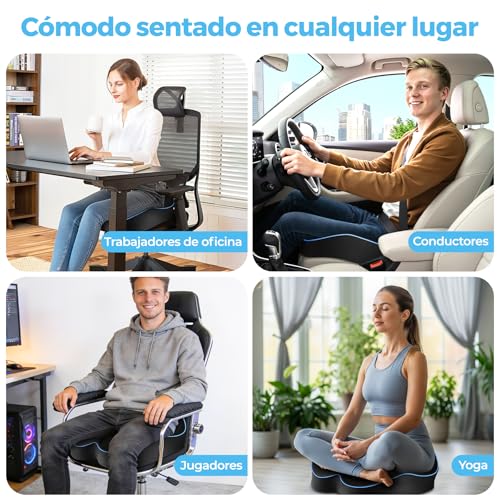 Detalle de POOTACK Cojín Silla Oficina: Almohada en Forma de U con Espuma Viscoelástica de Gran Tamaño