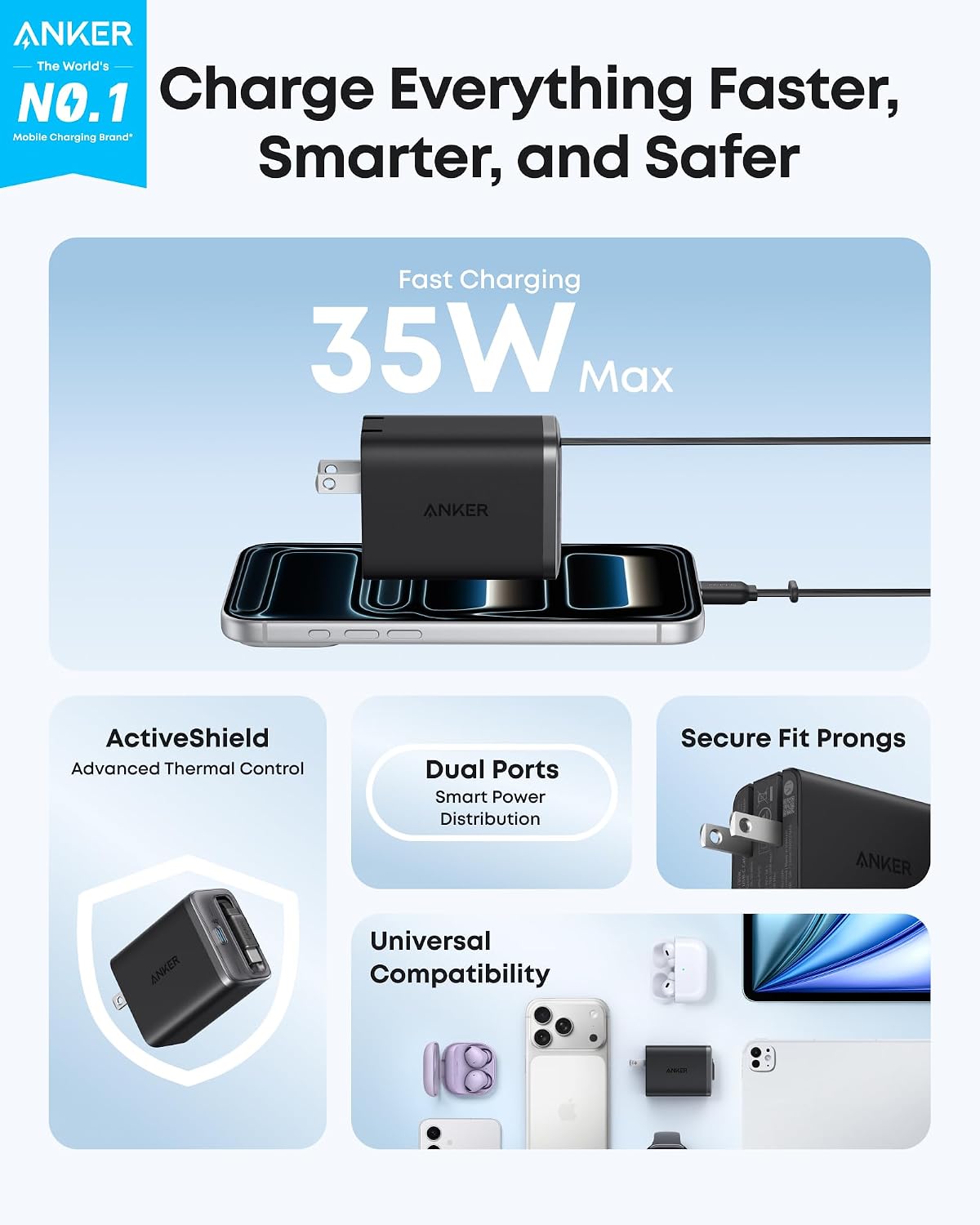 Thumbnail 1 de Anker USB-C Charger 35W