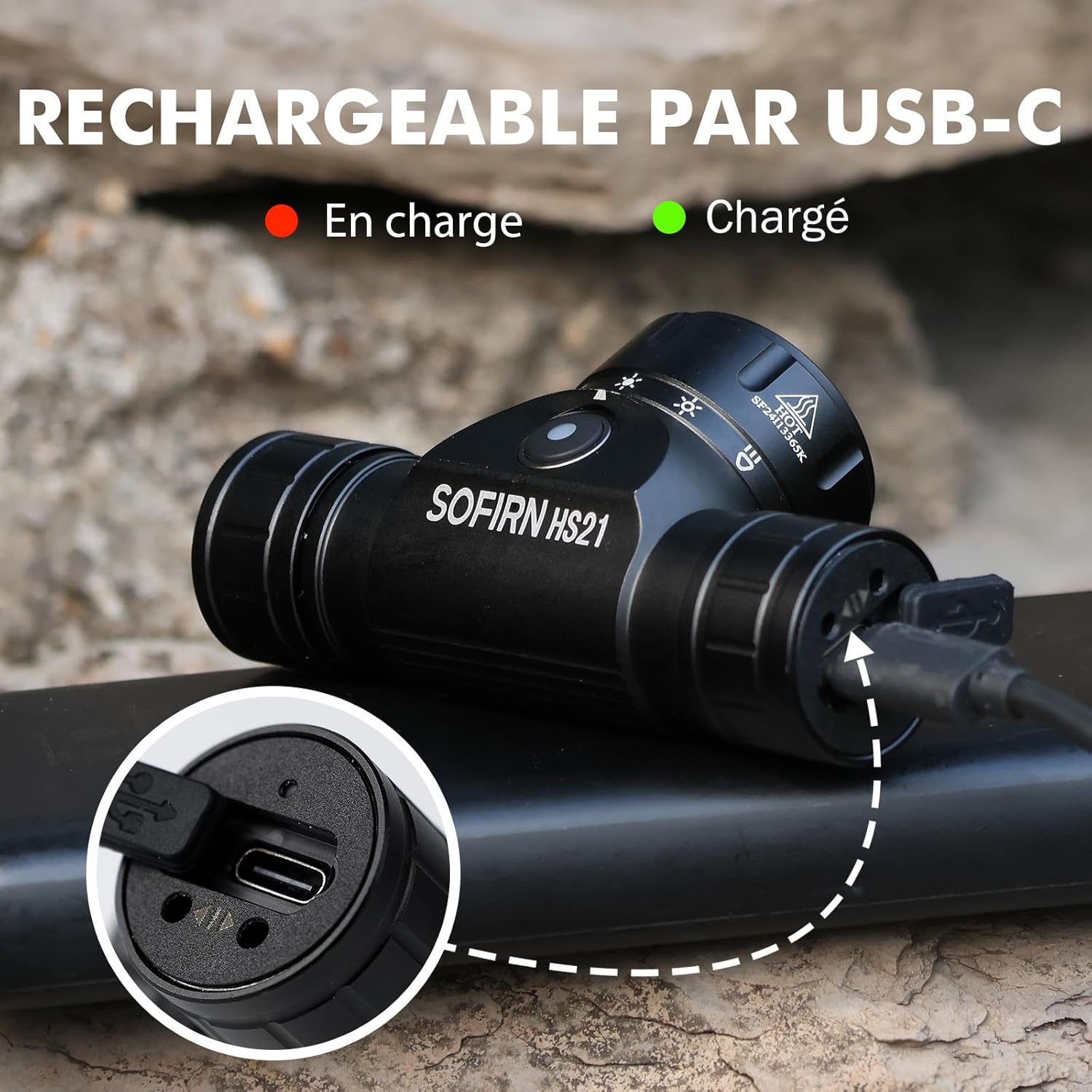 Thumbnail 5 de Sofirn HS21 Lampe frontale rechargeable: 2200 lumens, IP66, éclairage tricolore