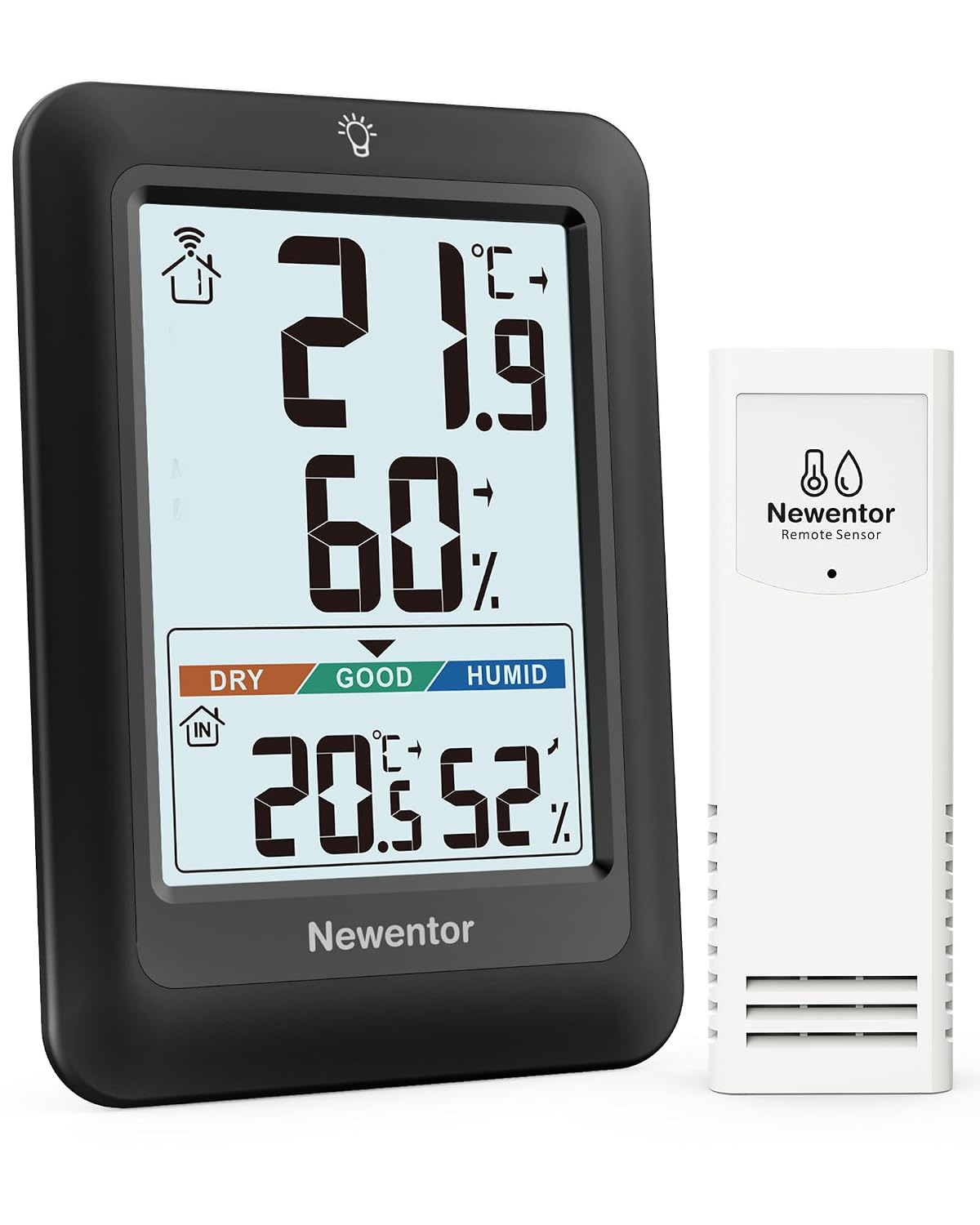 Detalle de Newentor Q8 Wireless Indoor/Outdoor Thermometer with Large Display