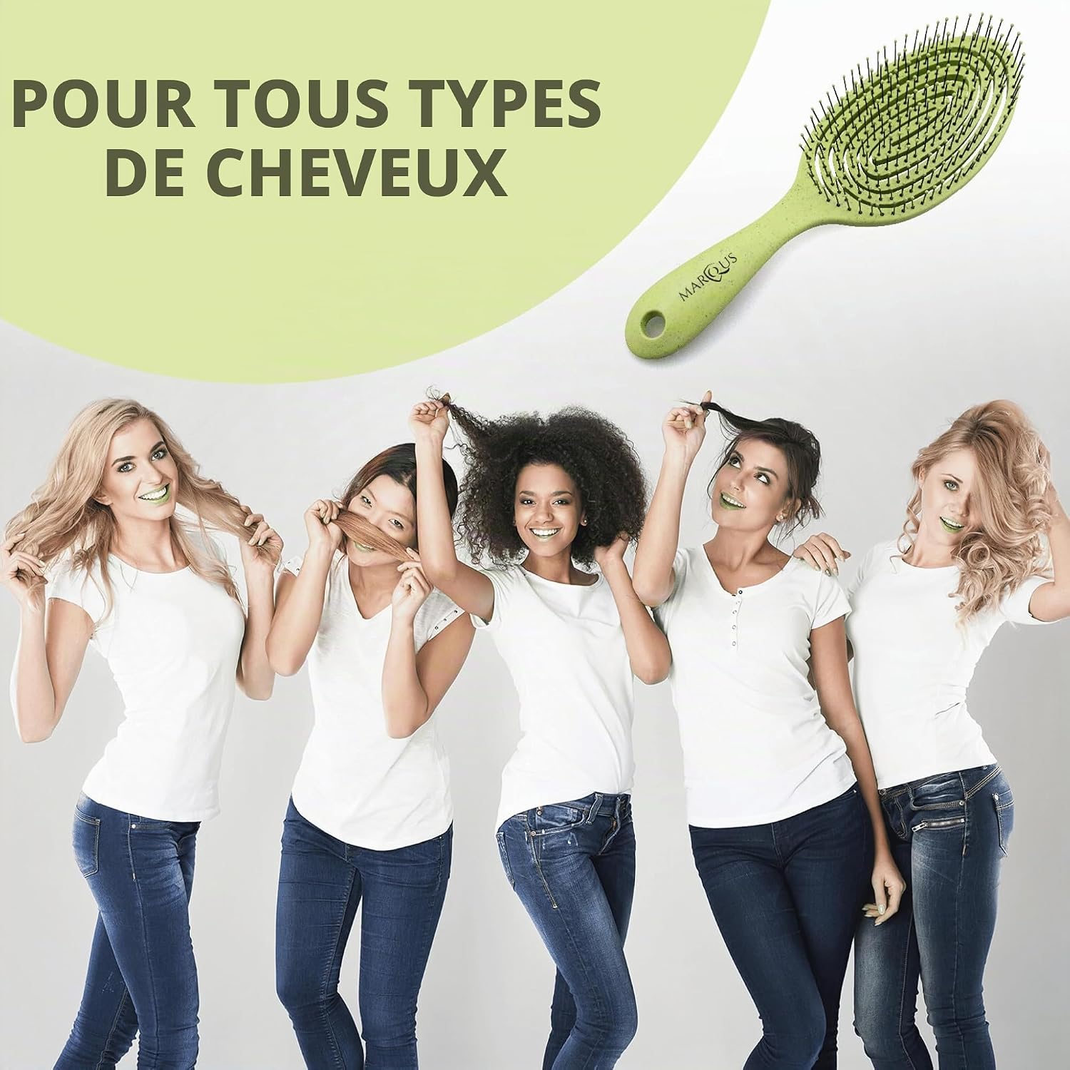Detalle de MarQus Innovante Brosse Démêlante — pour enfants et tous les types de cheveux