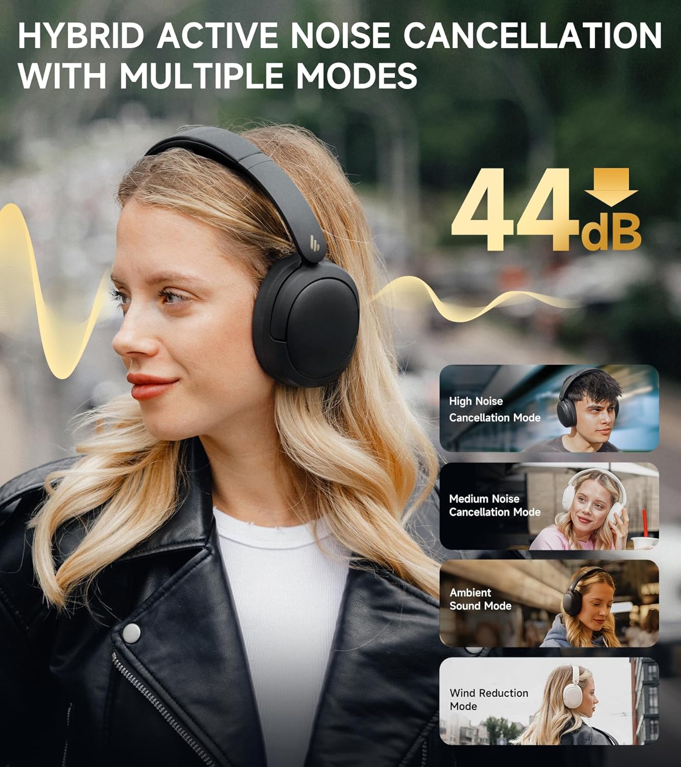 Thumbnail 1 de Edifier W800BT Pro: Hybrid ANC over‑ear headphones with Hi‑Res audio and long battery life