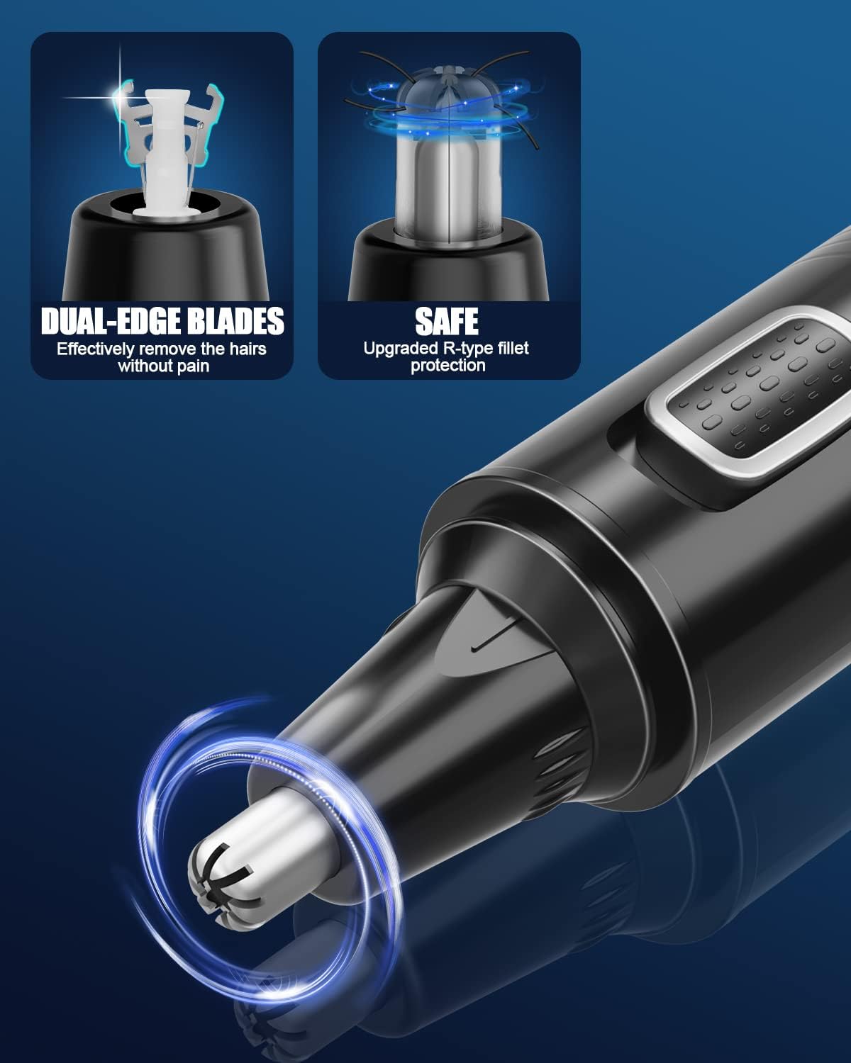 Detalle 2 de Nasenhaartrimmer USB Wiederaufladbar 3‑in‑1
