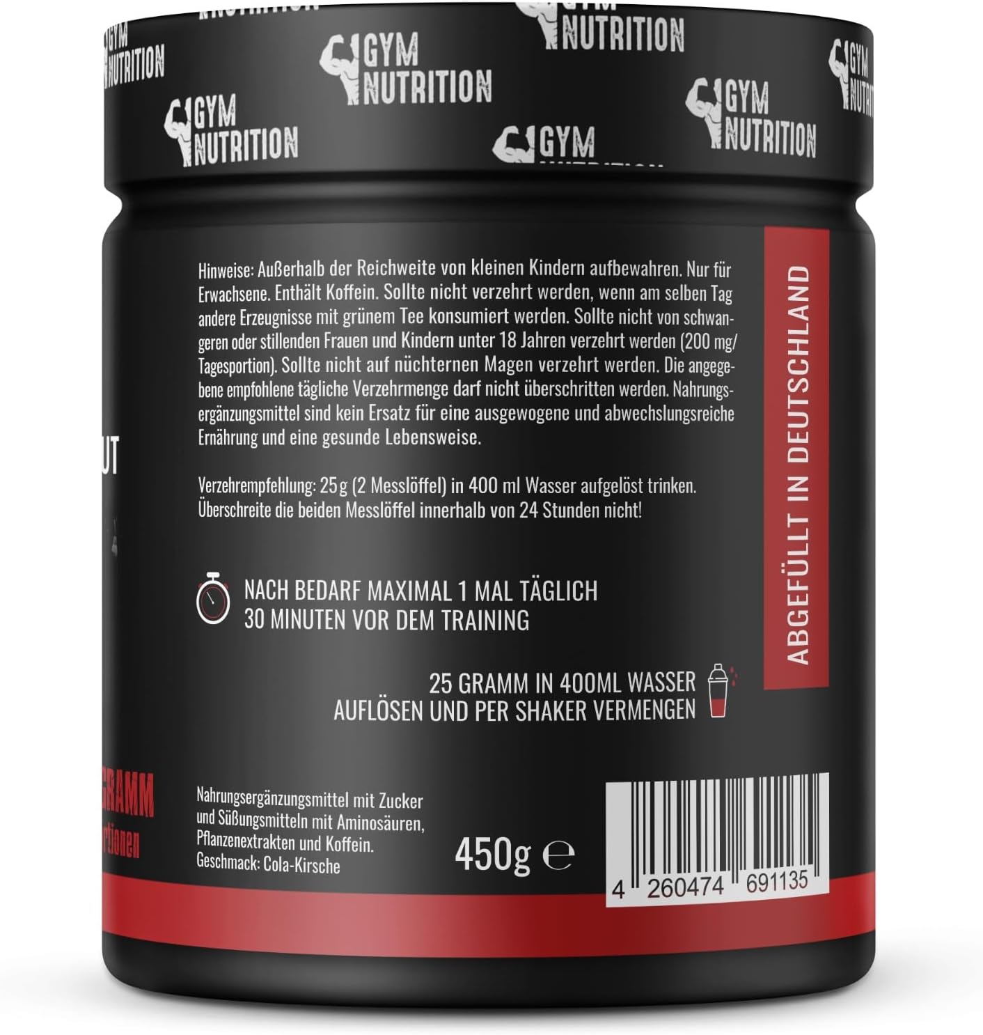 Thumbnail 1 de FATALITY Pre Workout Booster 450 g Cola Kirsch