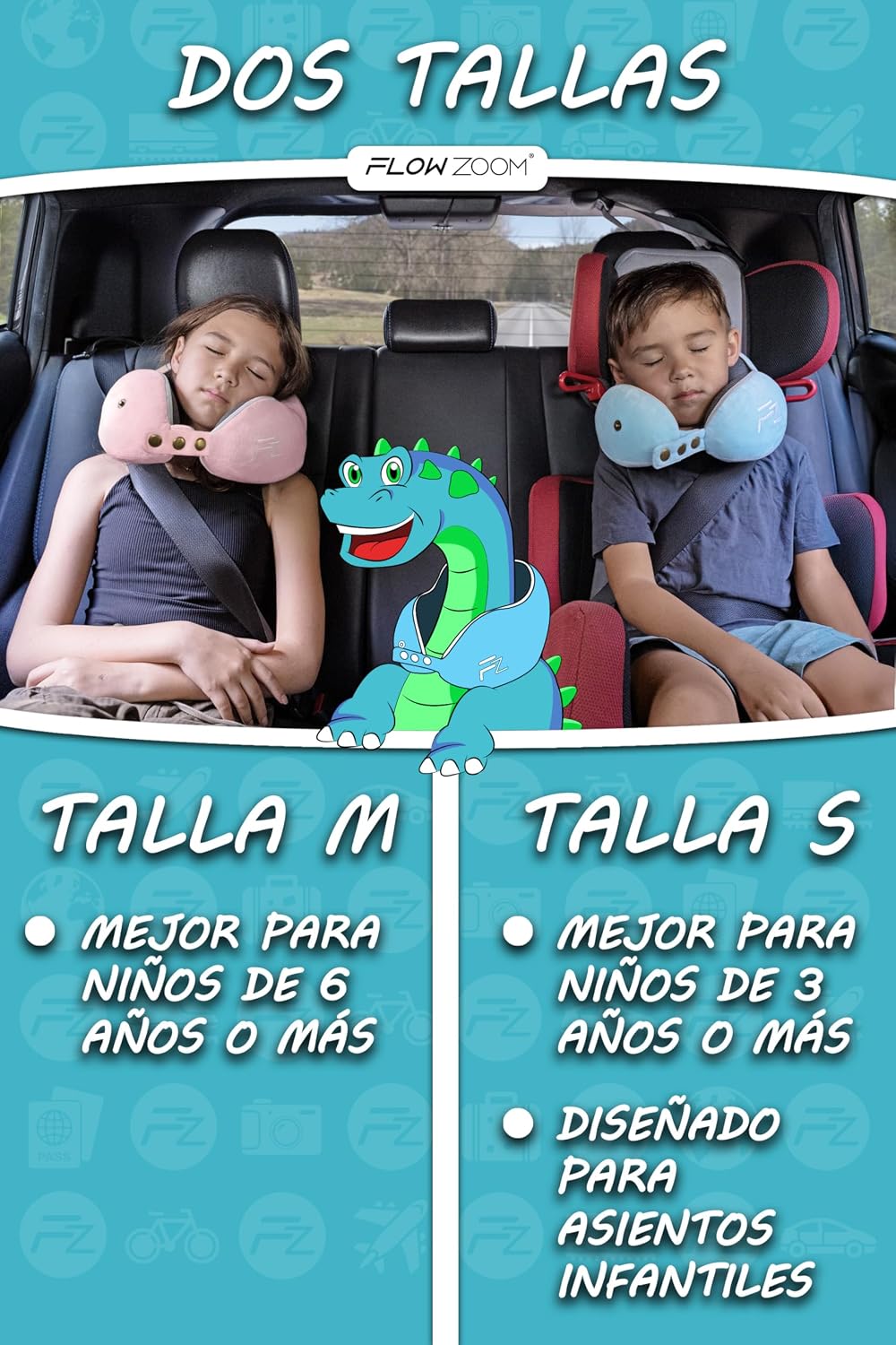 Thumbnail 5 de FLOWZOOM Comfy Kids Almohada de Viaje ✈️ para Niños Mayores de 6 Años