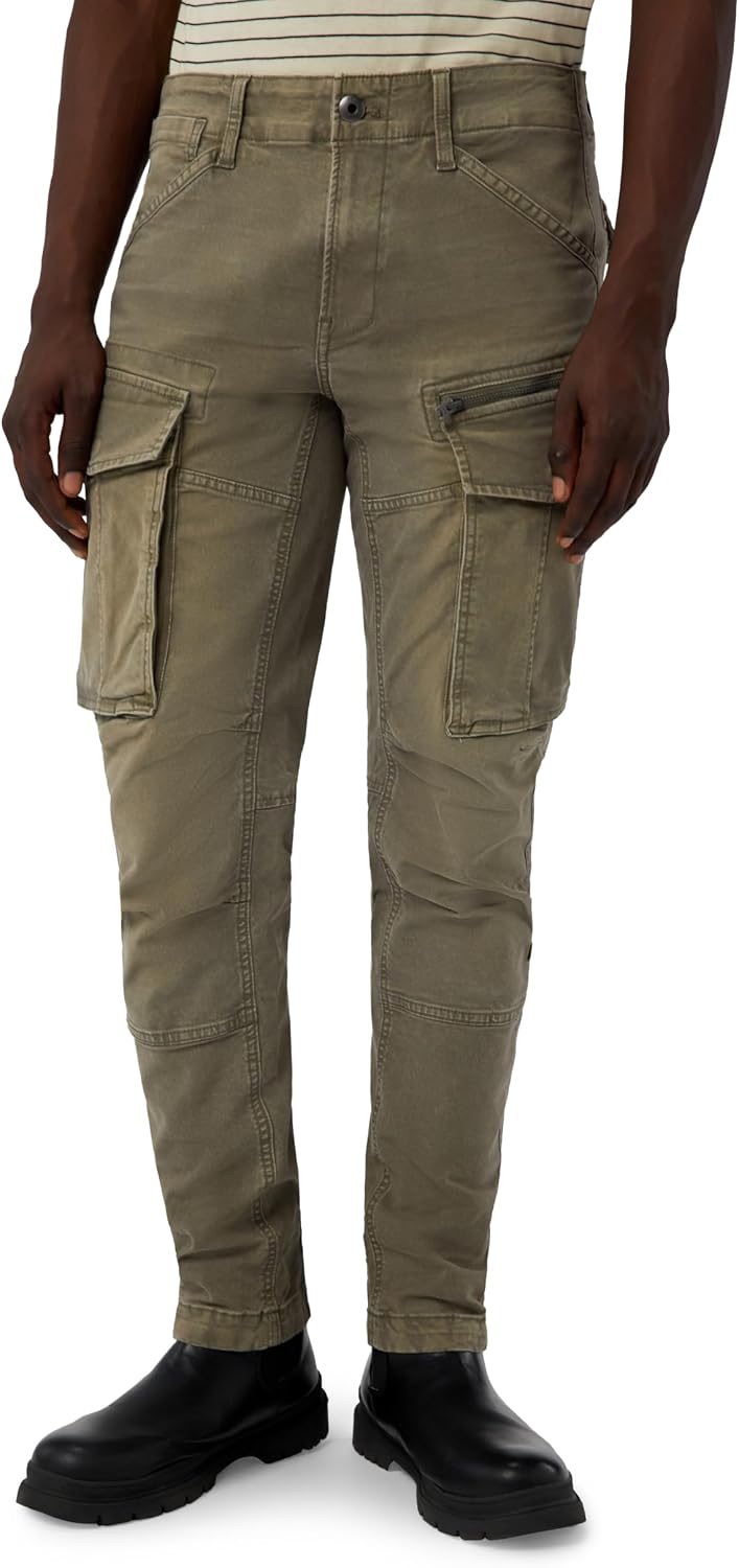 Detalle de G-STAR Herren Rovic Zip 3D Regular Tapered Pants mit verstellbarem Saum
