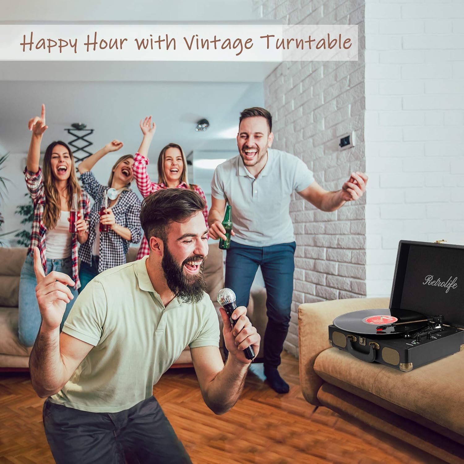 Thumbnail 6 de Vinyl Record Player 3-Speed Bluetooth Suitcase