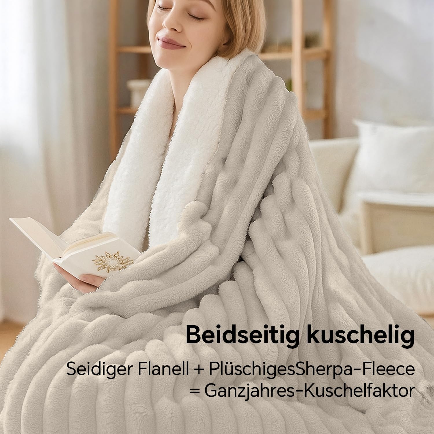Thumbnail 6 de BEDELITE Kuscheldecke 150x200 flauschig XL Decke 🧣