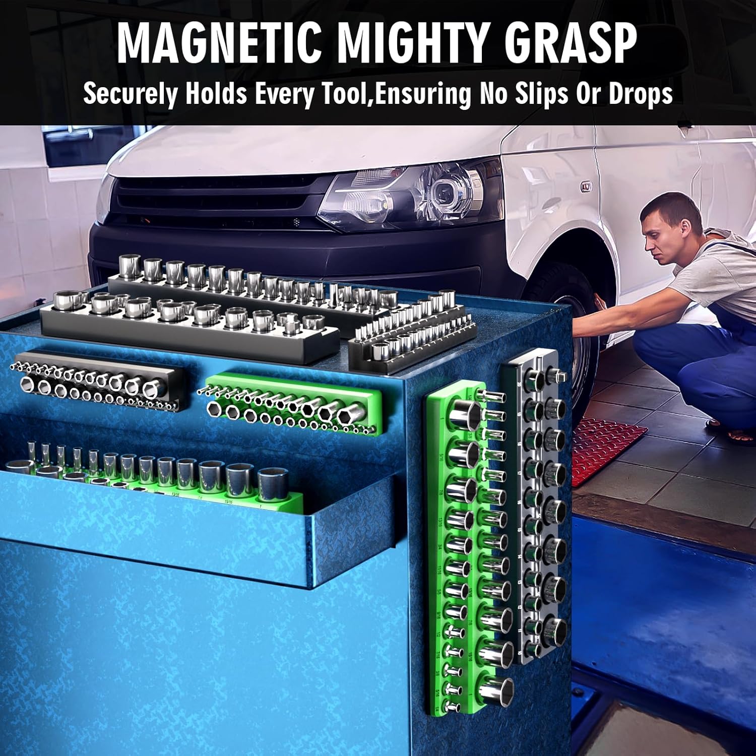 Detalle 2 de Onsski Magnetic Socket Organizer 3-drive