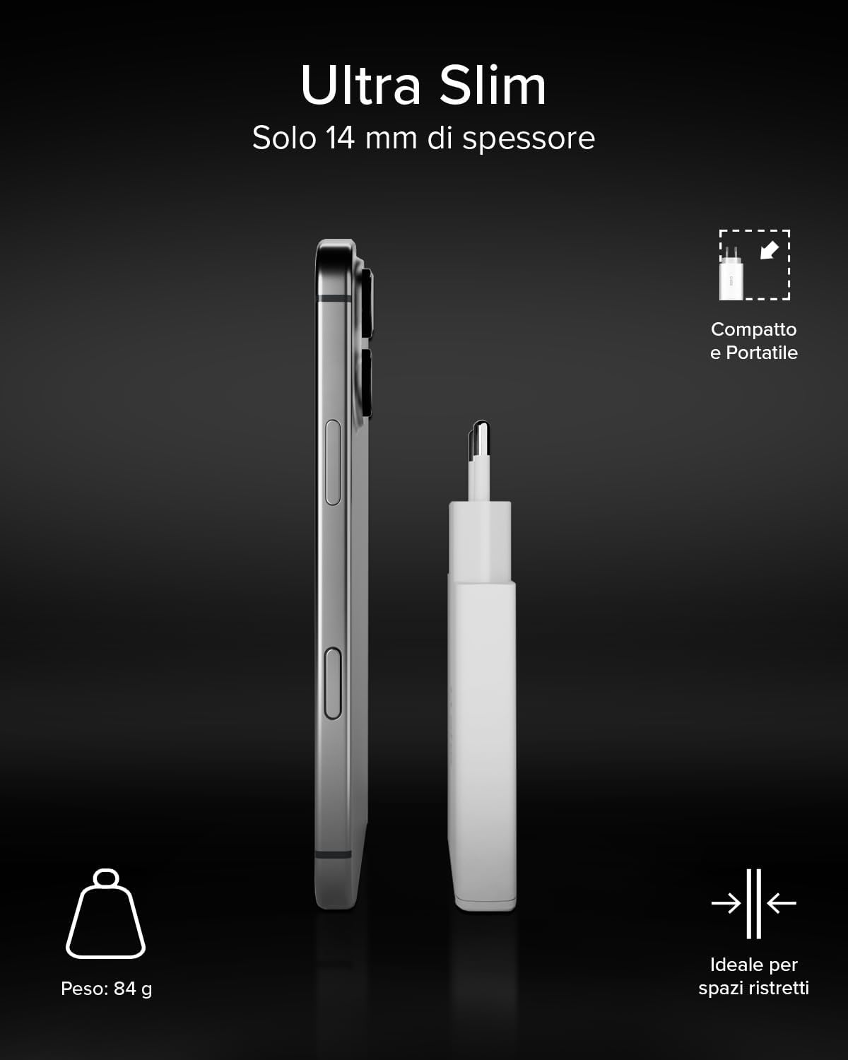Detalle 2 de SBS Alimentatore GaN 67W USB-C Slim