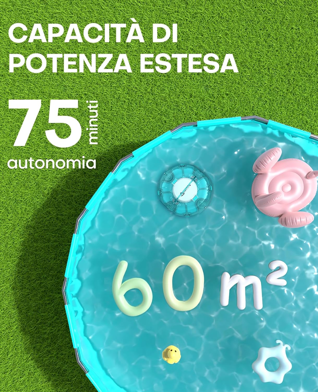 Detalle de WINNY POOL CLEANER Winny 200 Robot Piscina: libero dai cavi, autonomia fino a 75 min