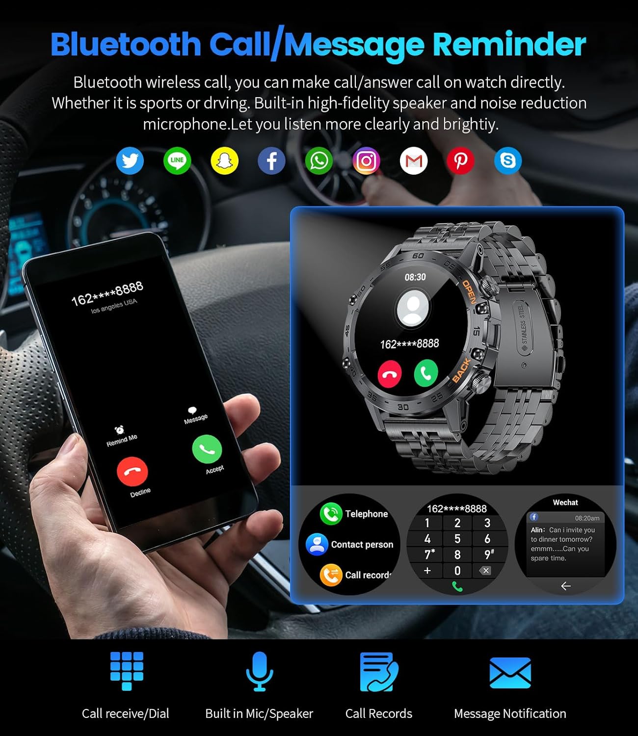 Thumbnail 2 de FOXBOX Smart Watch 1.39" Military, 400 mAh