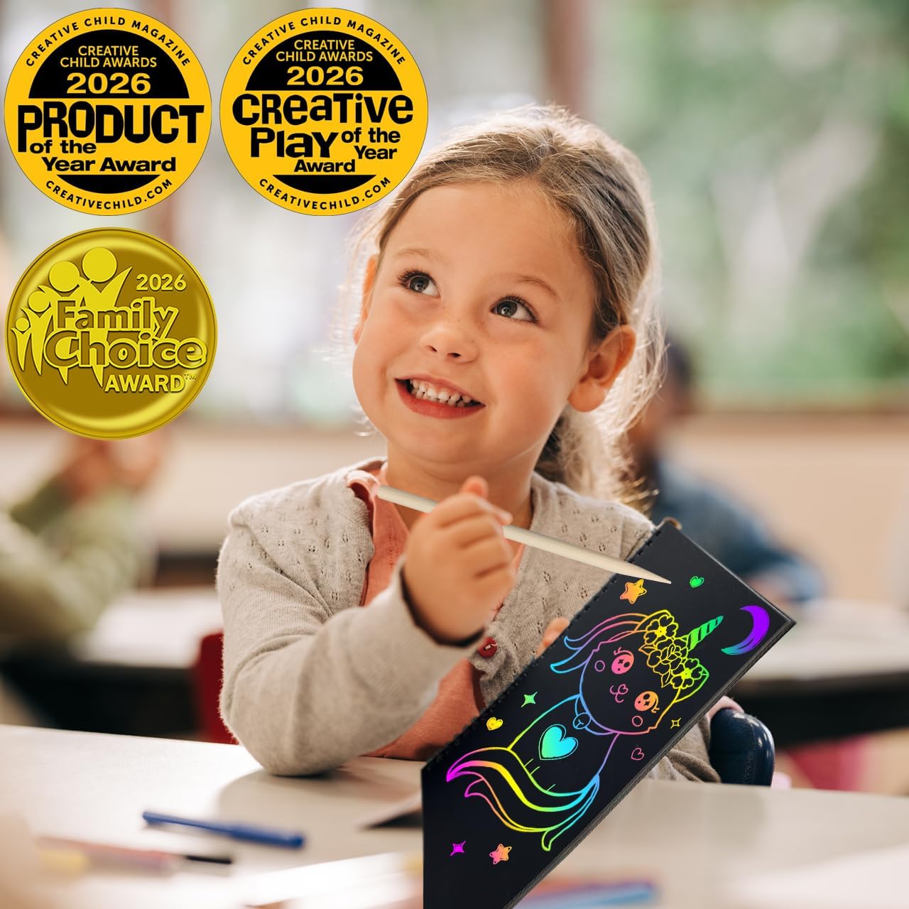 Detalle 2 de ZMLM Rainbow Scratch Notebook 2-Pack 🎨